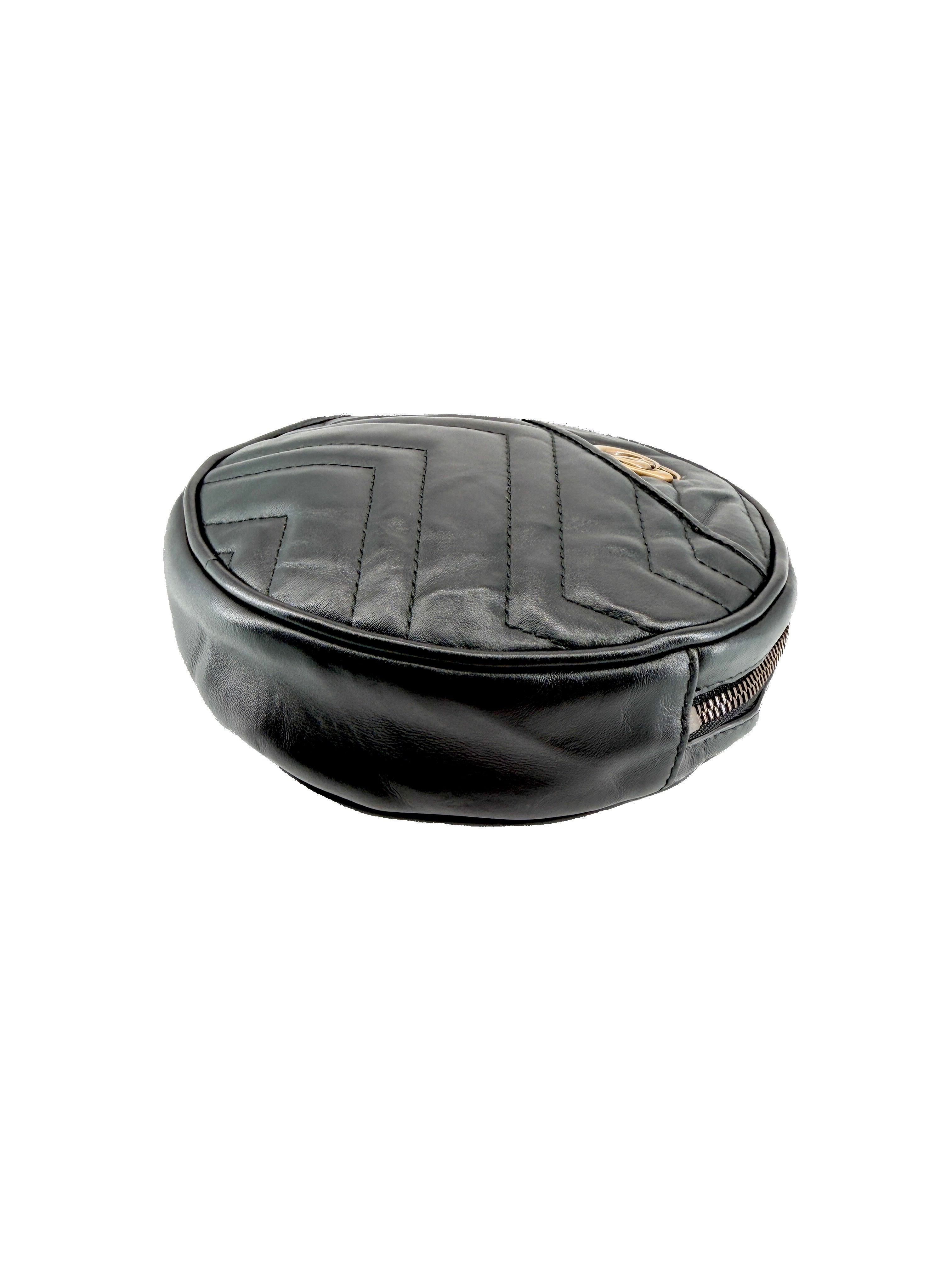 Gucci black Marmont GG wristlet 575164-584046