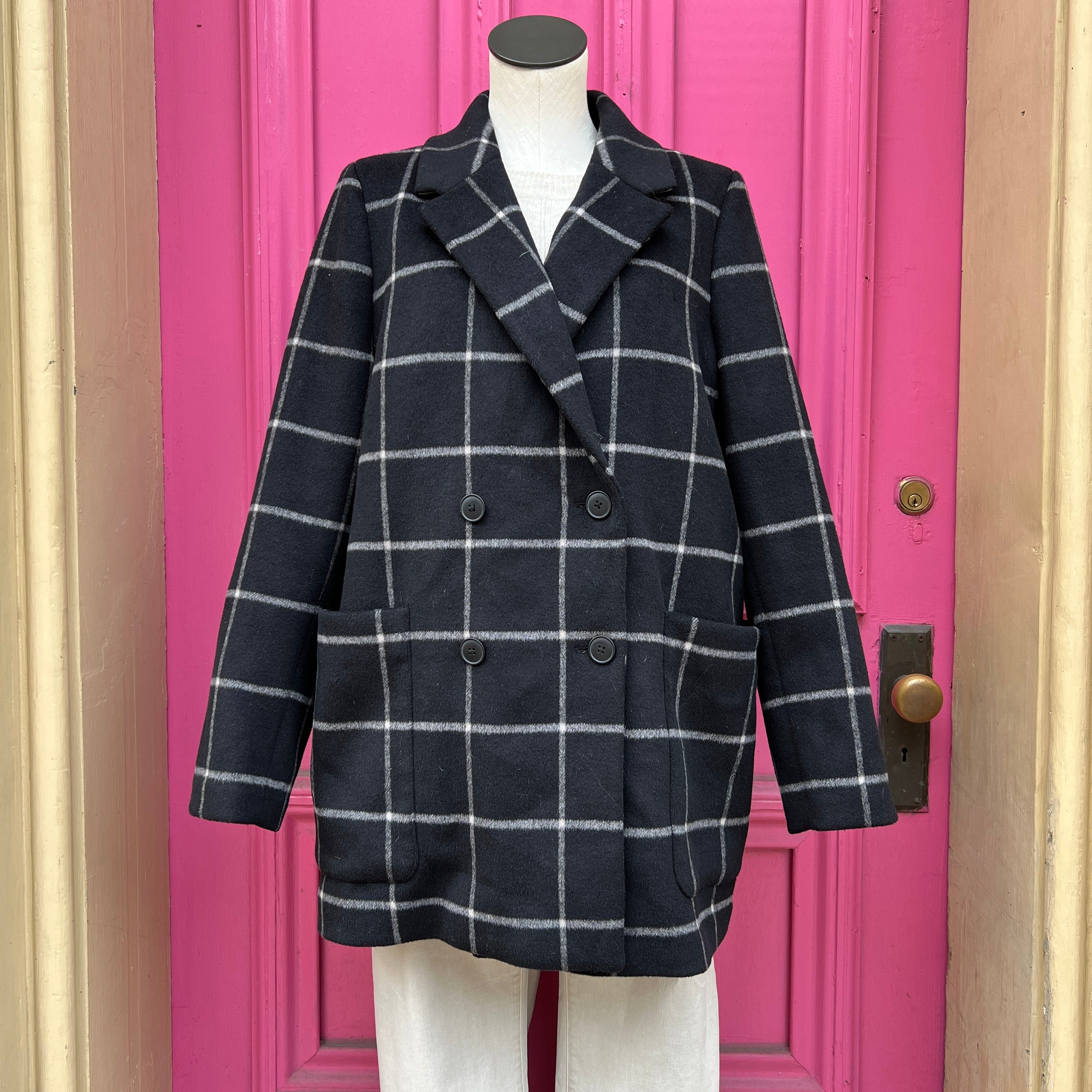 Madewell black plaid jacket size XL