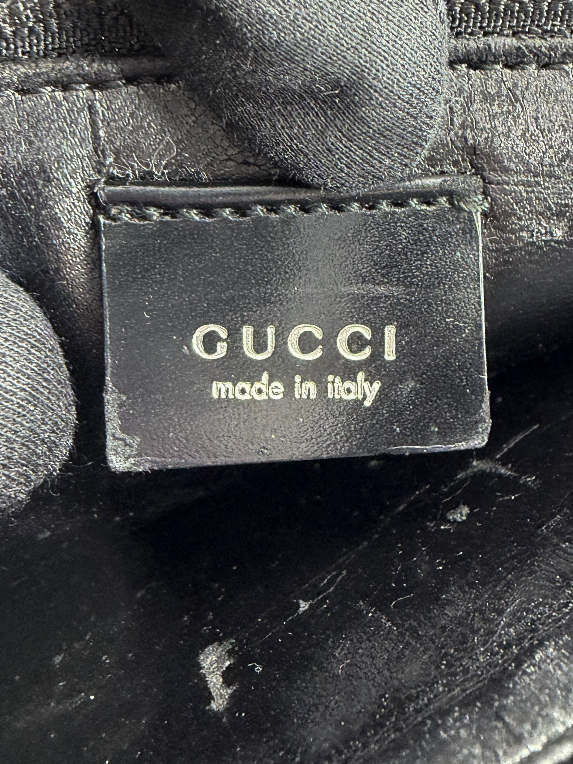 Gucci gray vinyl vintage tote 021011 2959