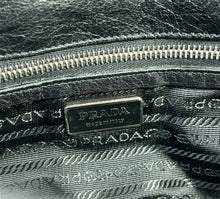 Prada black leather shoulder bag