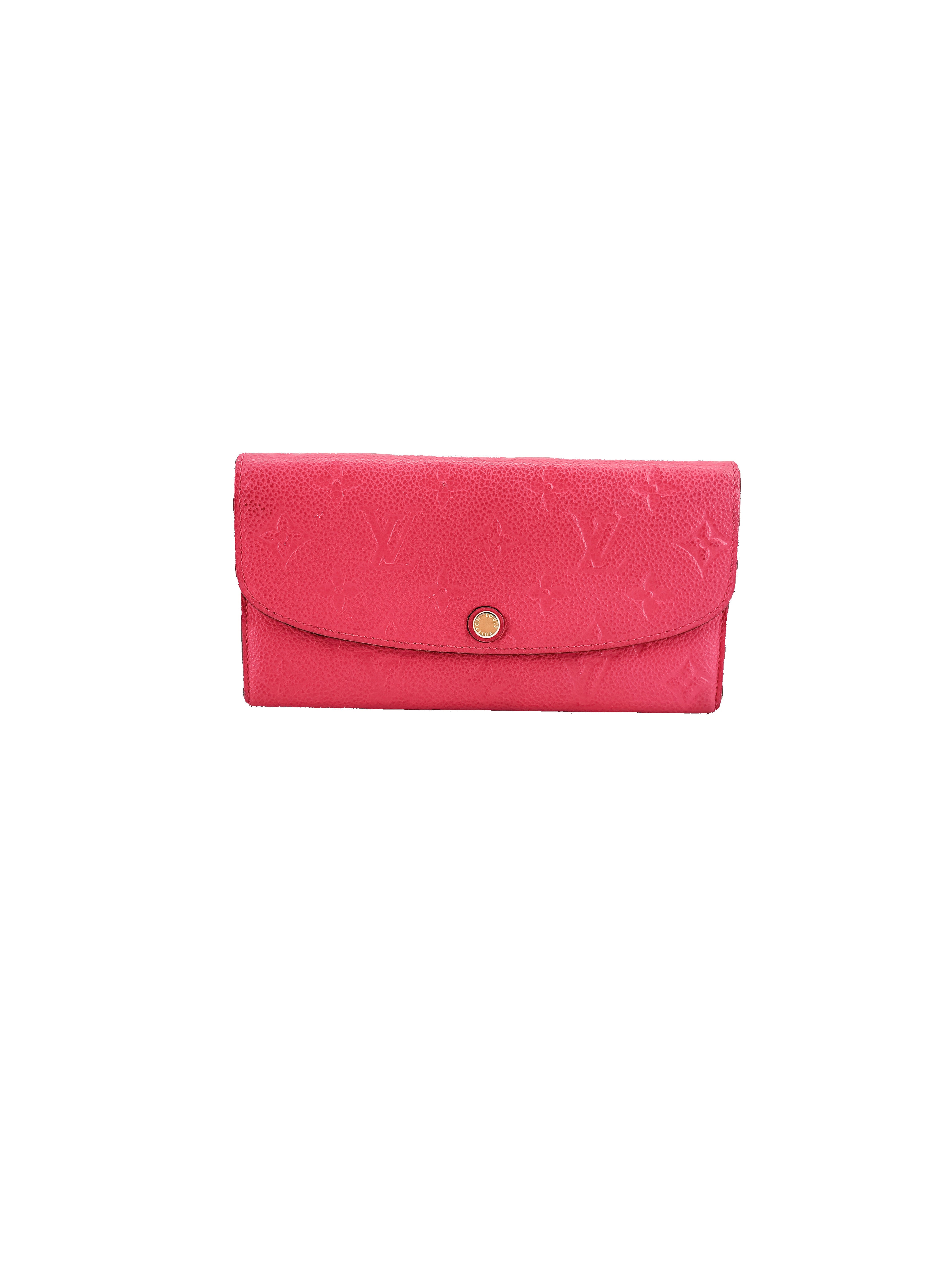 Louis Vuitton pink monogram empreinte Emilie wallet CA2176
