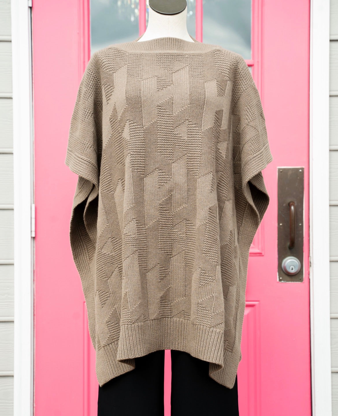 Hermès beige wool poncho size 34 (4)