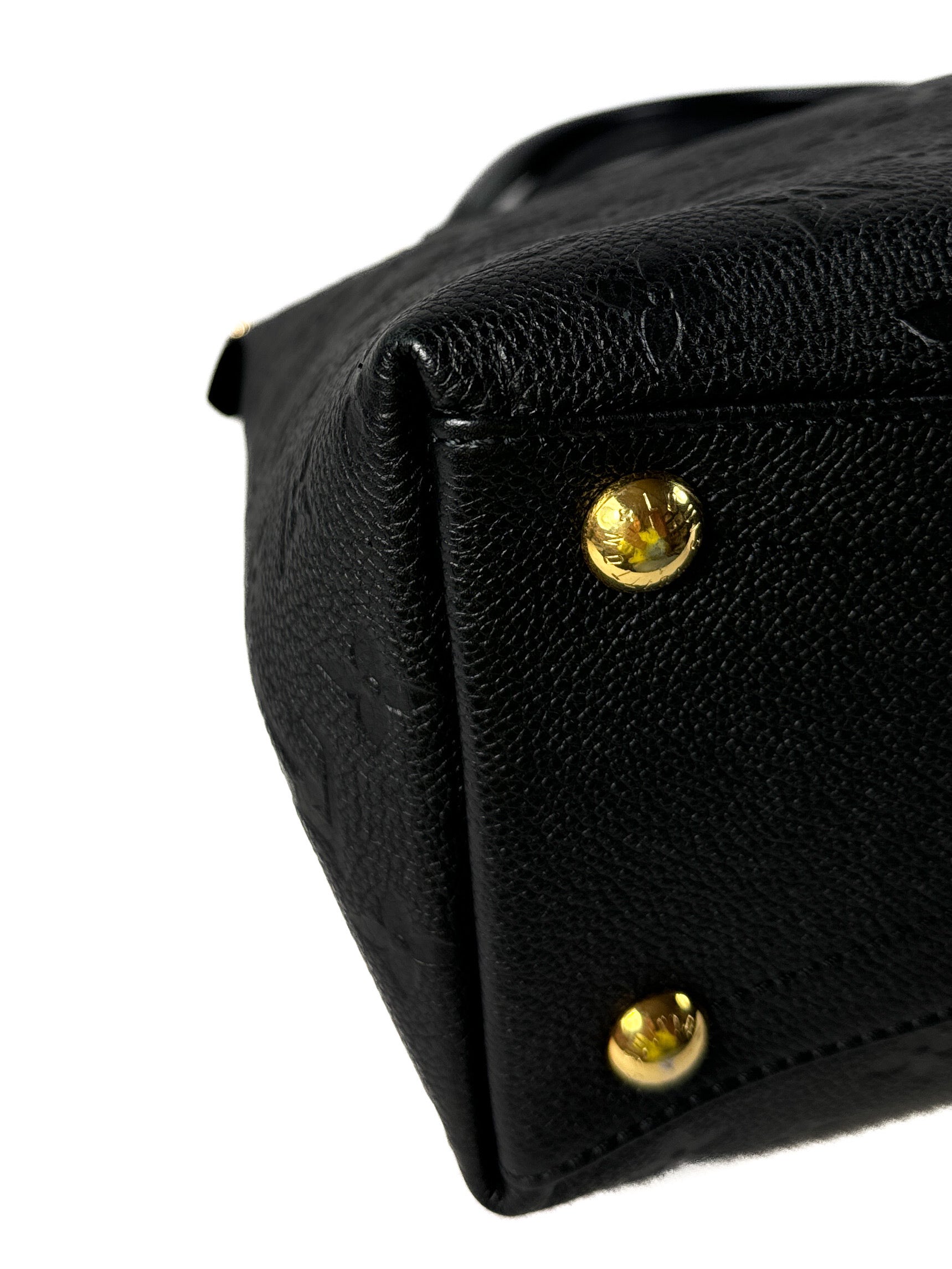 Louis Vuitton black Empreinte monogram V tote MM CA1129 retail $2990