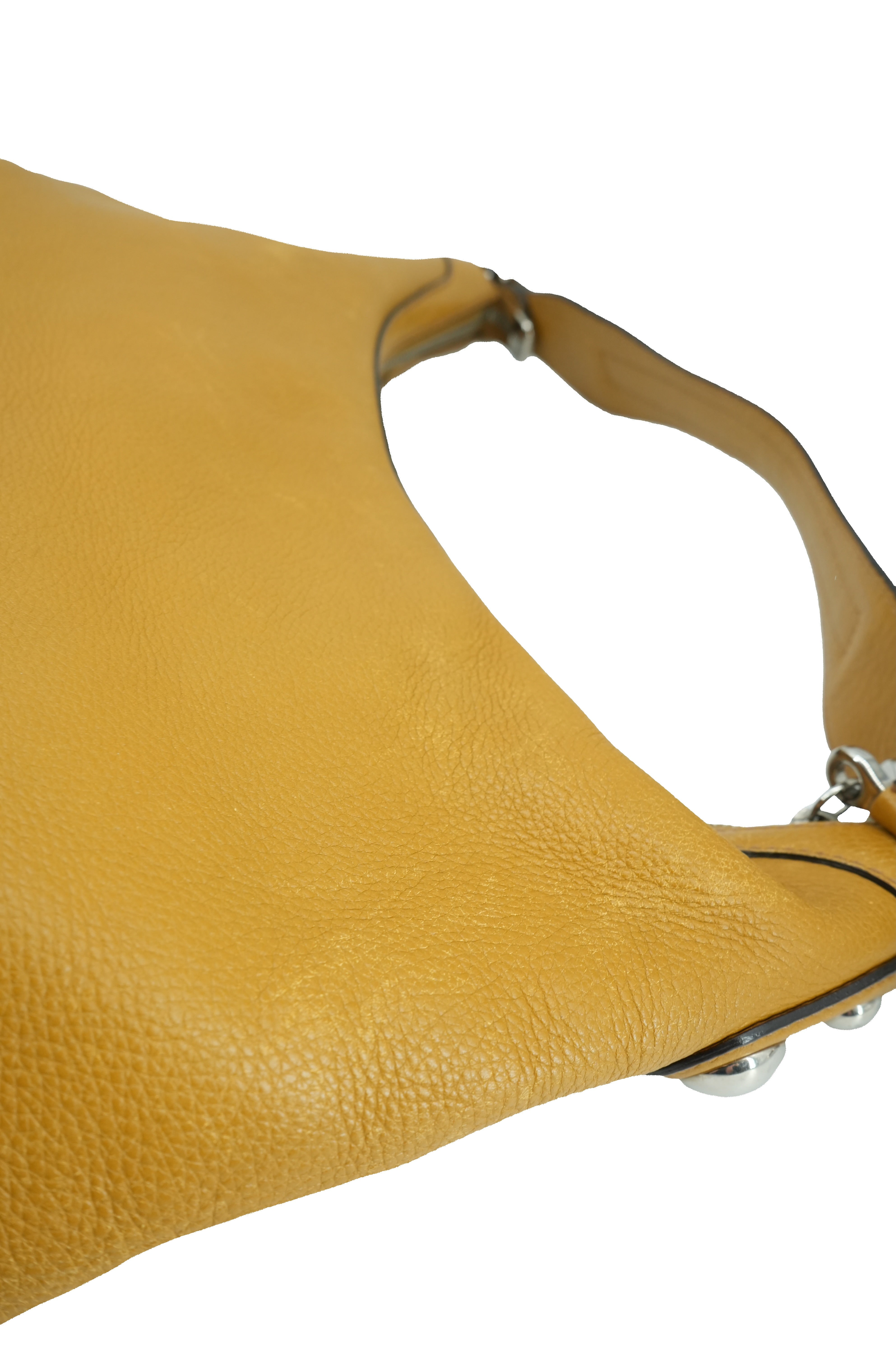 Gucci yellow leather horsebit shoulder bag 232961 001998