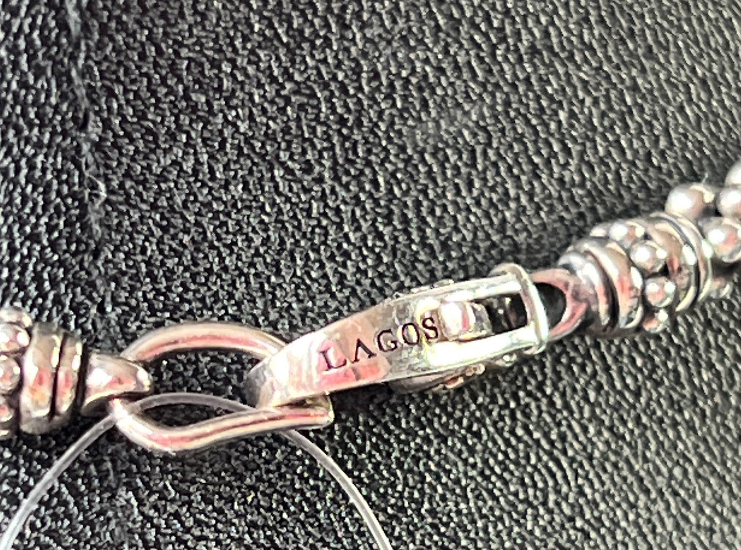 Lagos Ceramic Single Bead Station Caviar Necklace