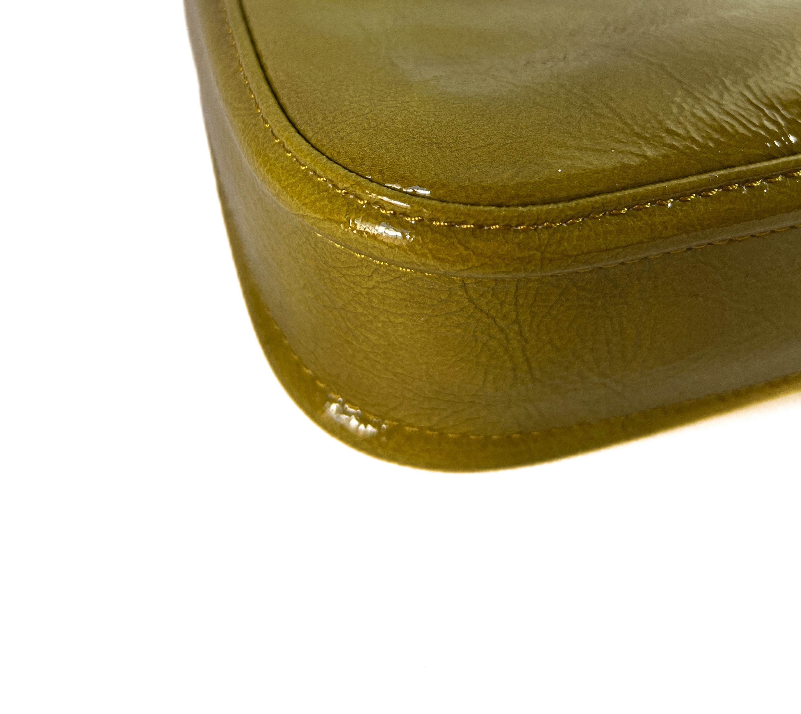 Tory Burch 151 Mercer green patent shoulder bag