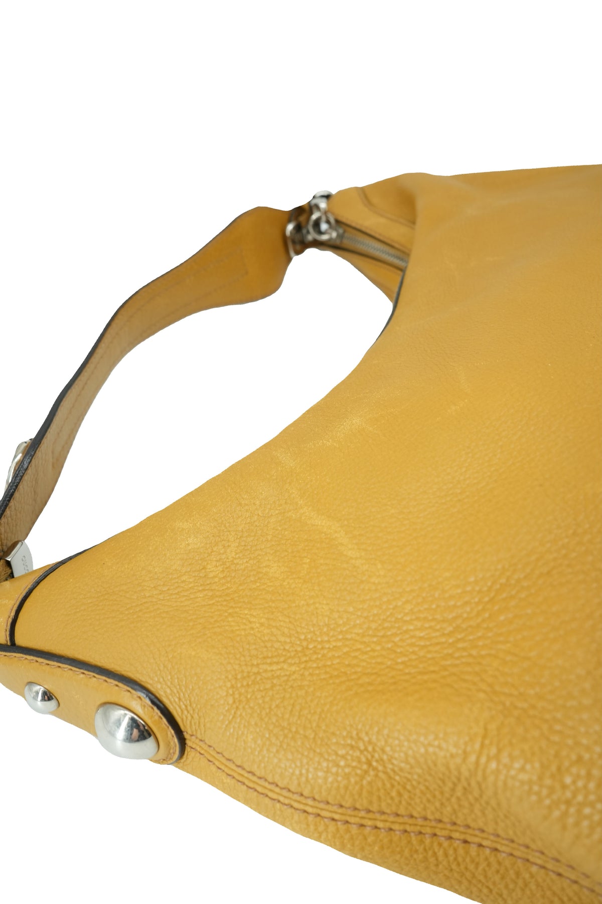 Gucci yellow leather horsebit shoulder bag 232961 001998