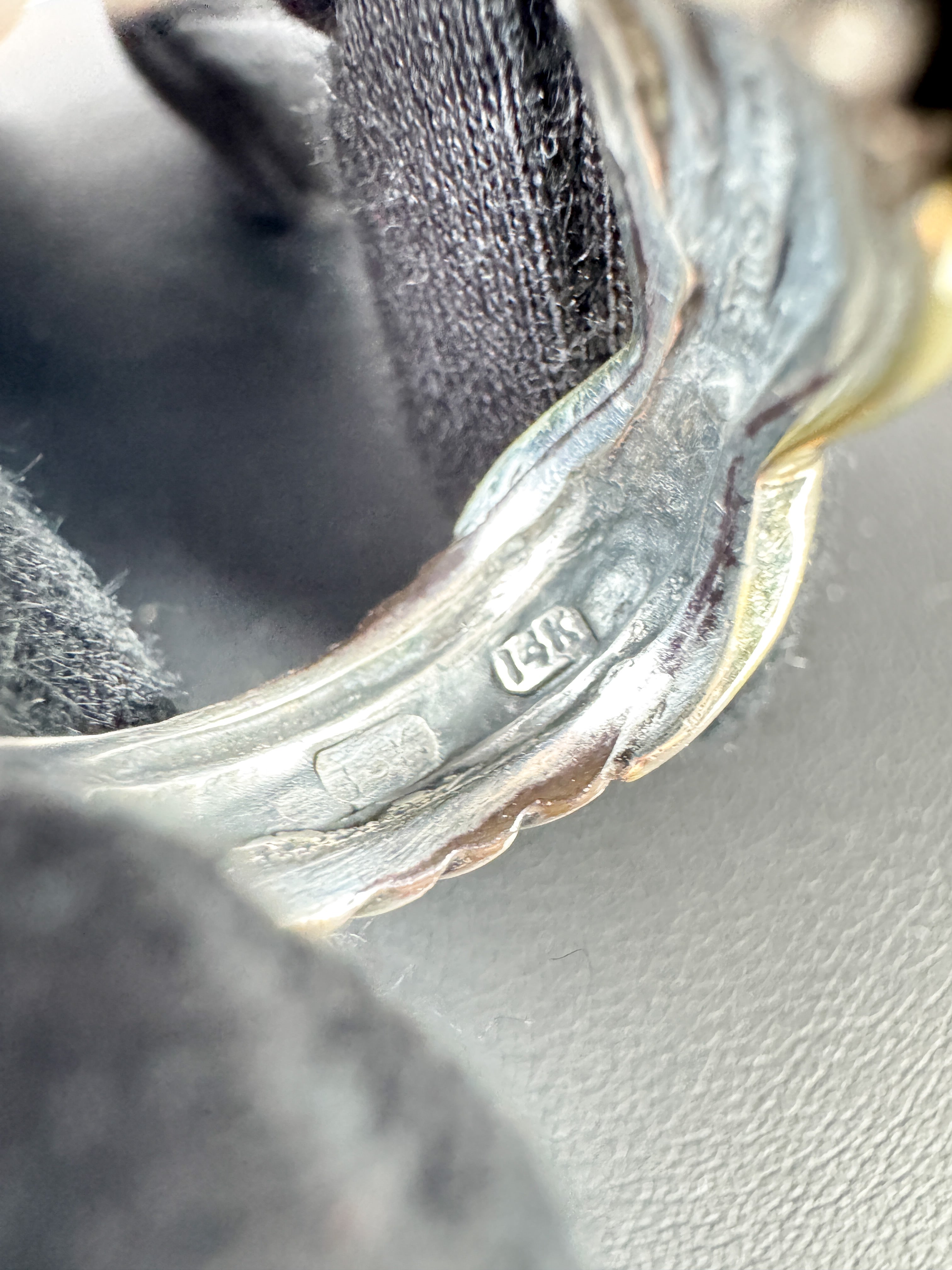 David Yurman sterling silver 14k gold X double cable ring