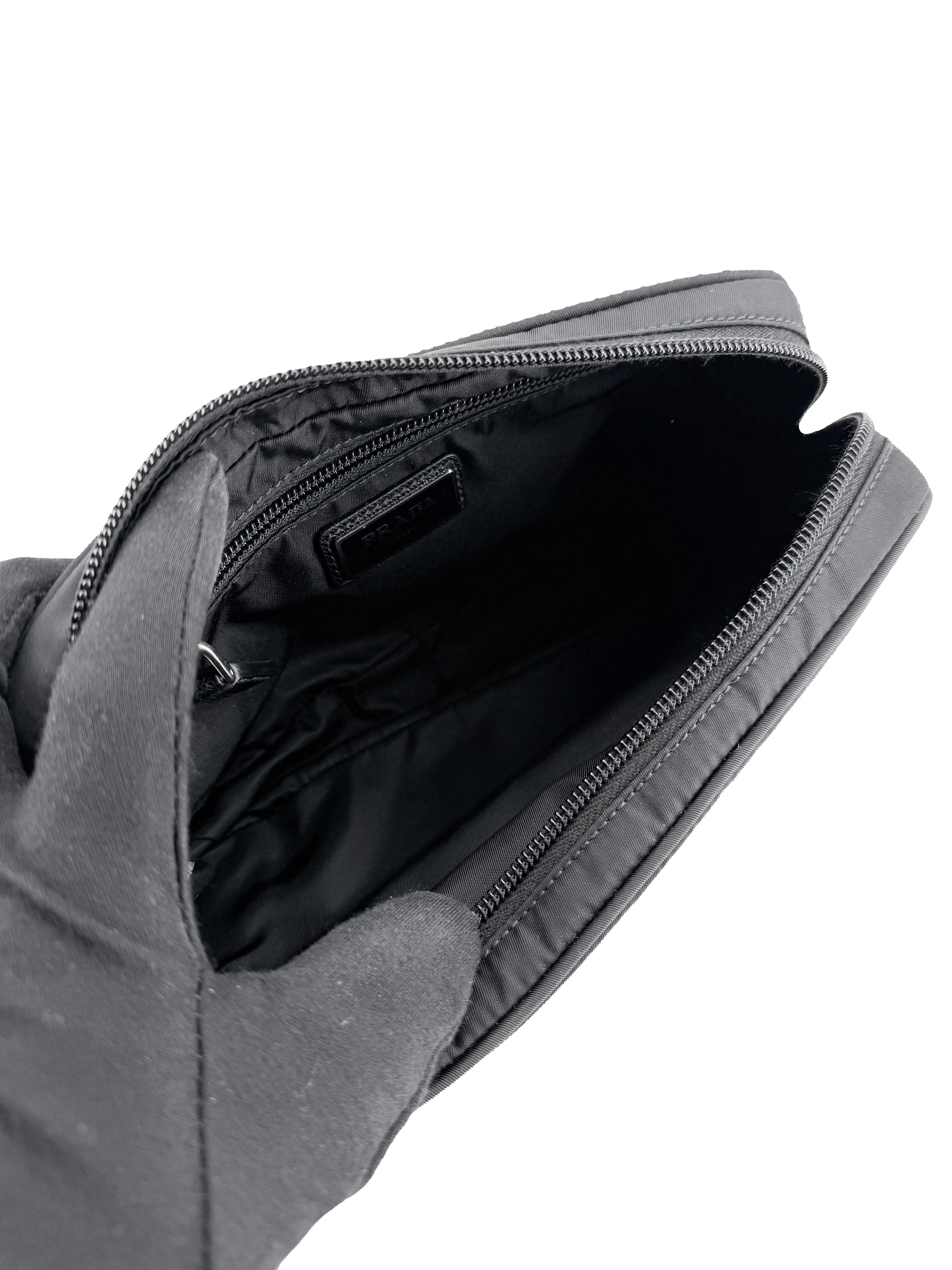 Prada black Re-nylon belt bag 158 C
