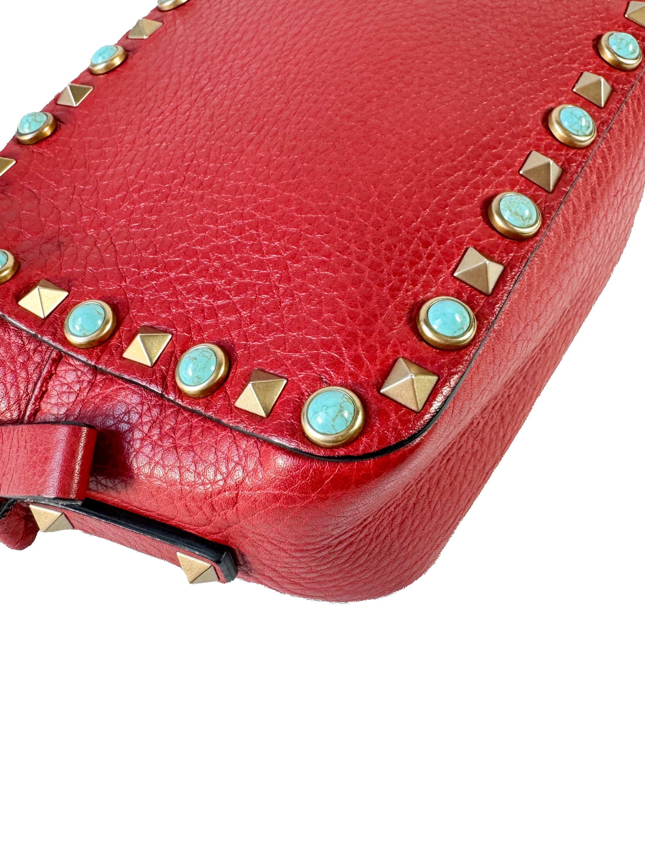 Valentino Garavani red rockstud crossbody BG-L809V012