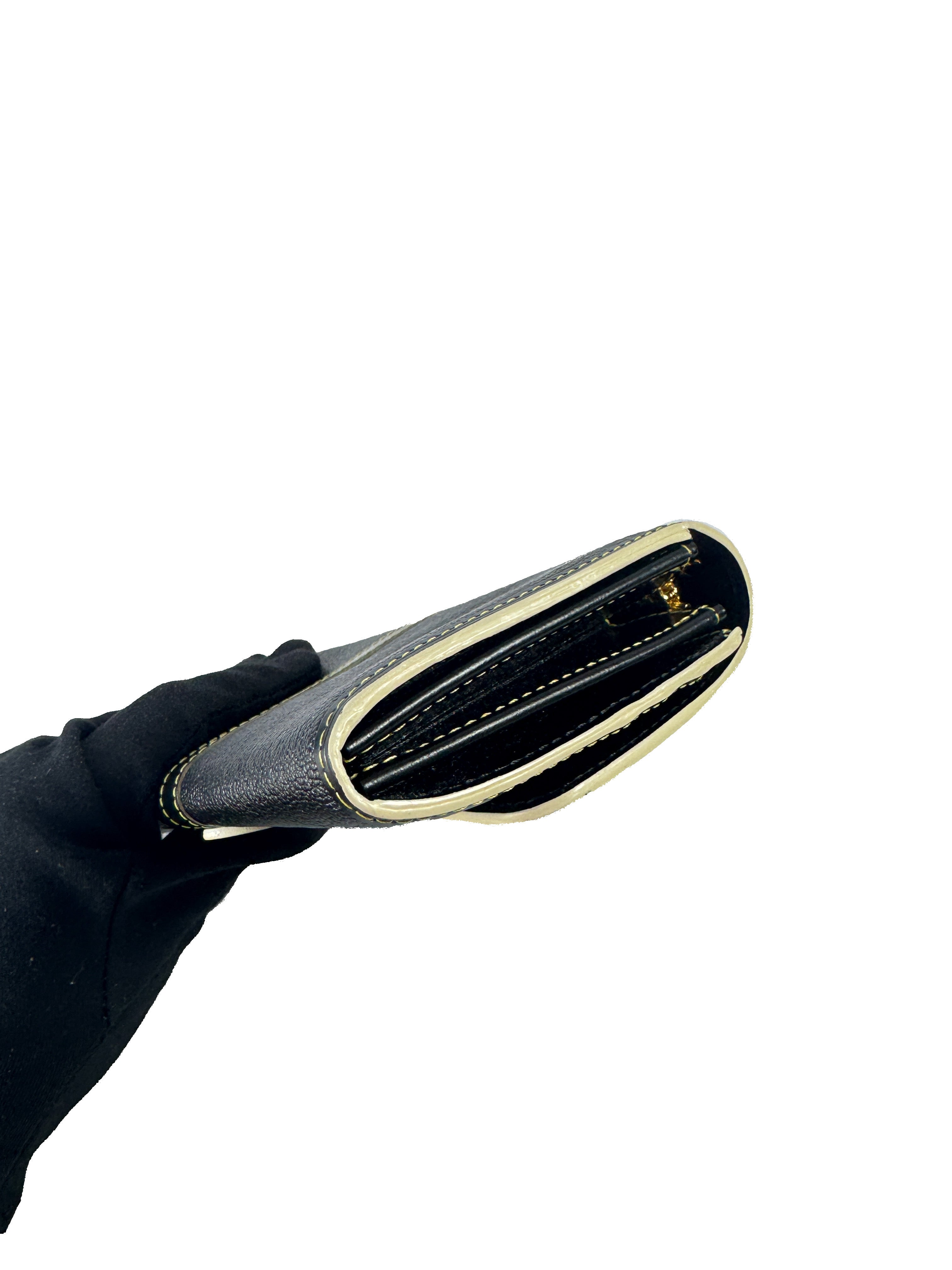 Louis Vuitton black Suhali leather wallet