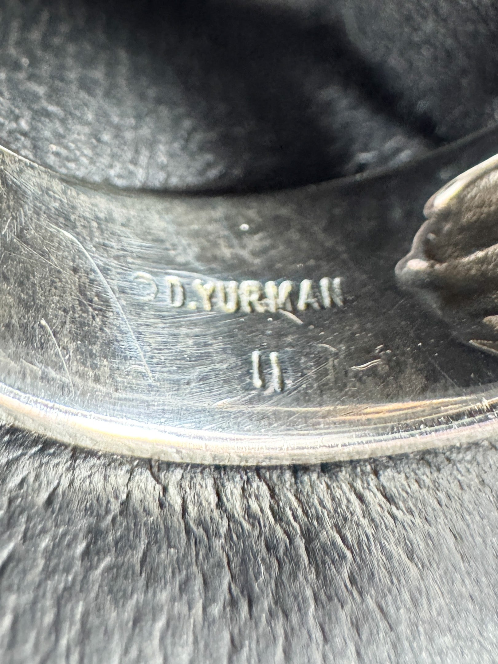 David Yurman sterling silver 14k gold cigar band ring