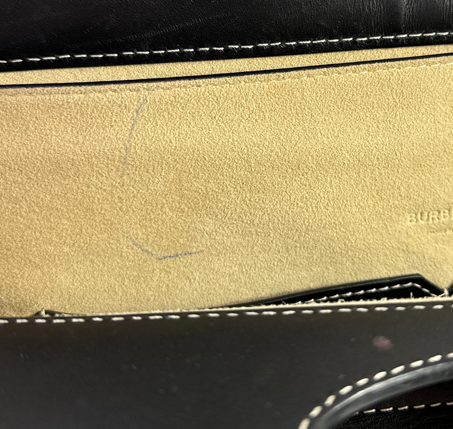 Burberry black small leather soft pocket tote **as is**