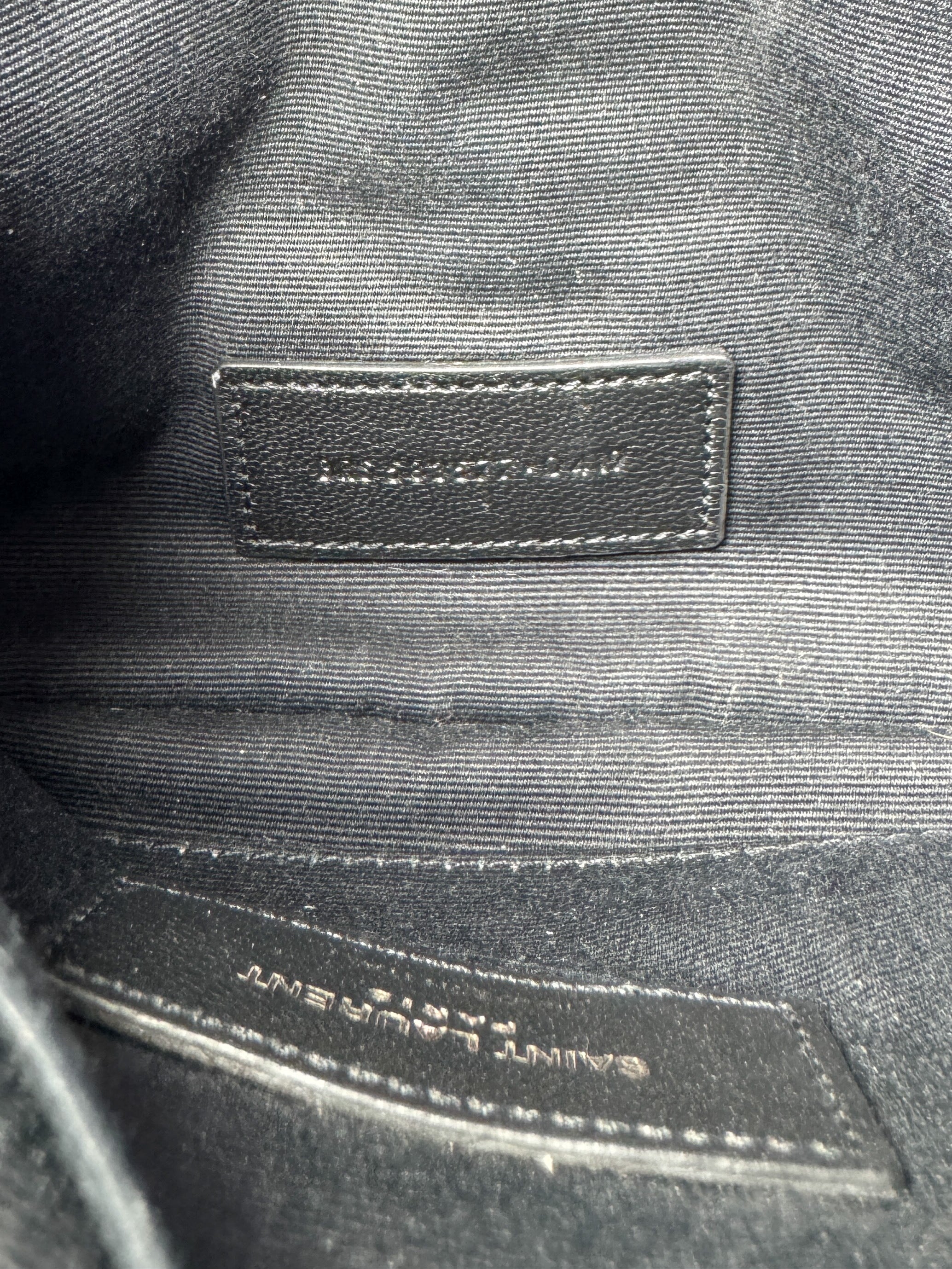 Saint Laurent black leather Nikki bill pouch GRS-583577-0417