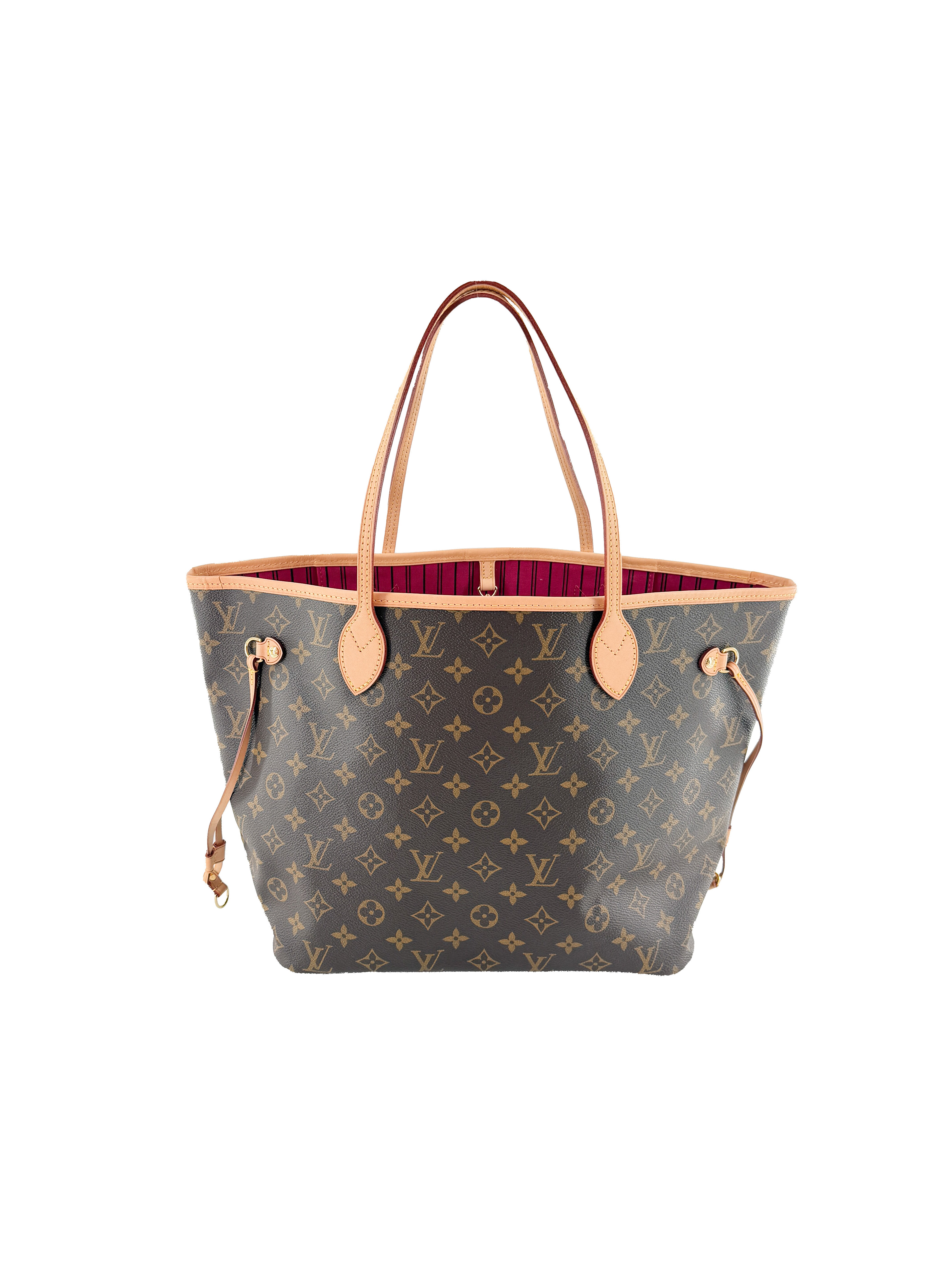 Louis Vuitton Neverfull MM w/pouch fuschia SD1199