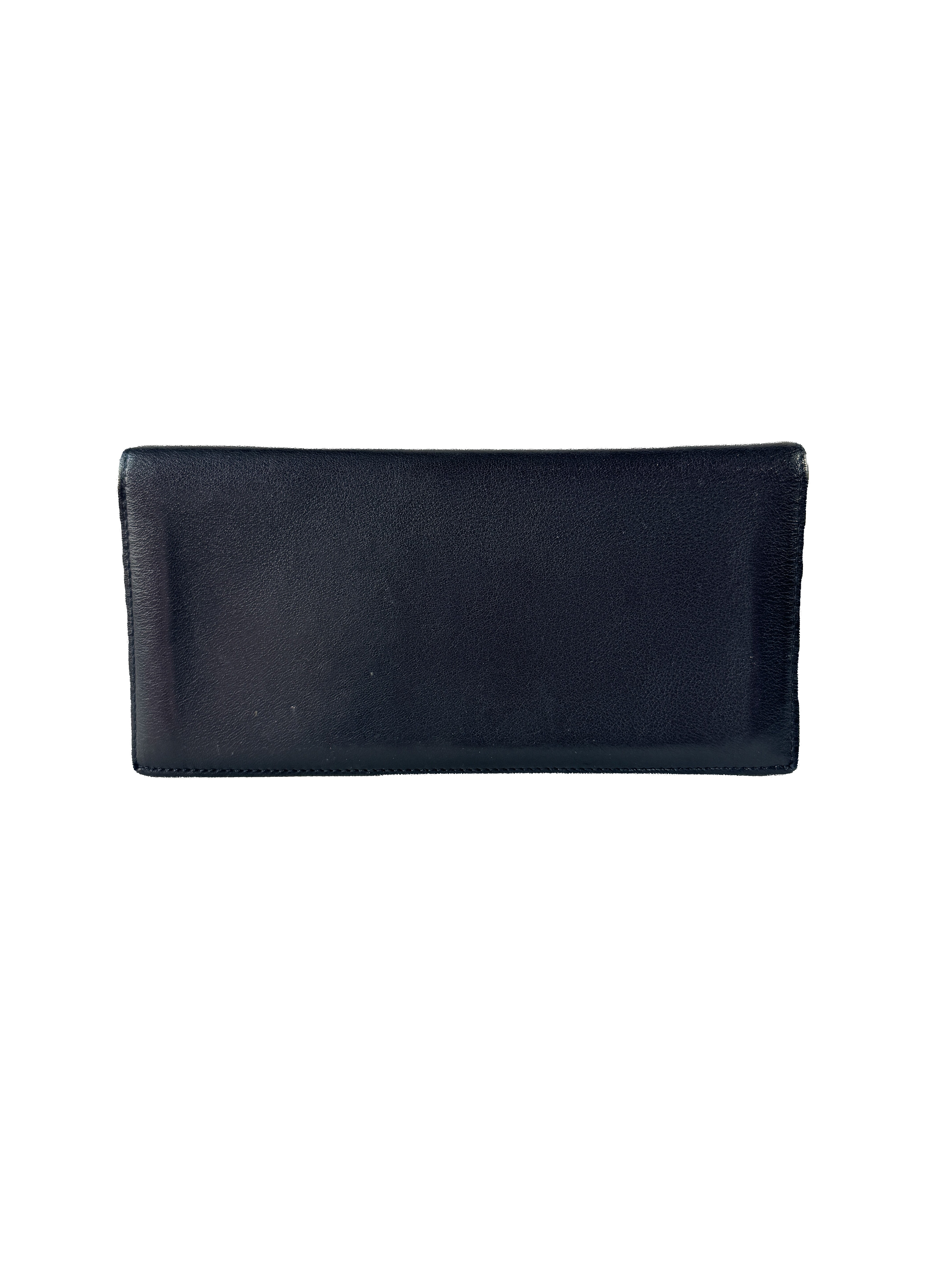 Cartier black burgundy must de long wallet ED1B
