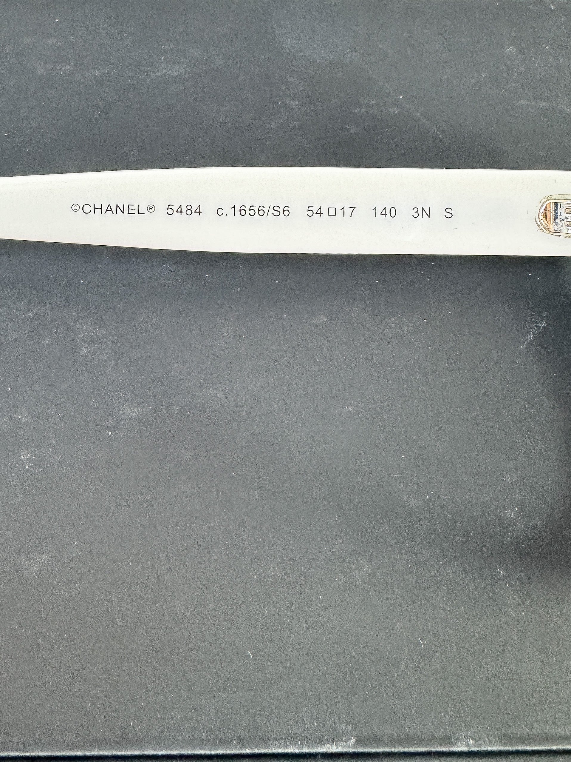 Chanel black/white acetate quilted CC sunglasses 5484