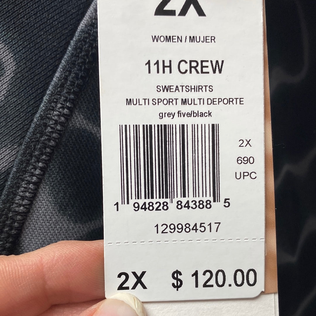 Adidas black print pullover size 2X new with tags