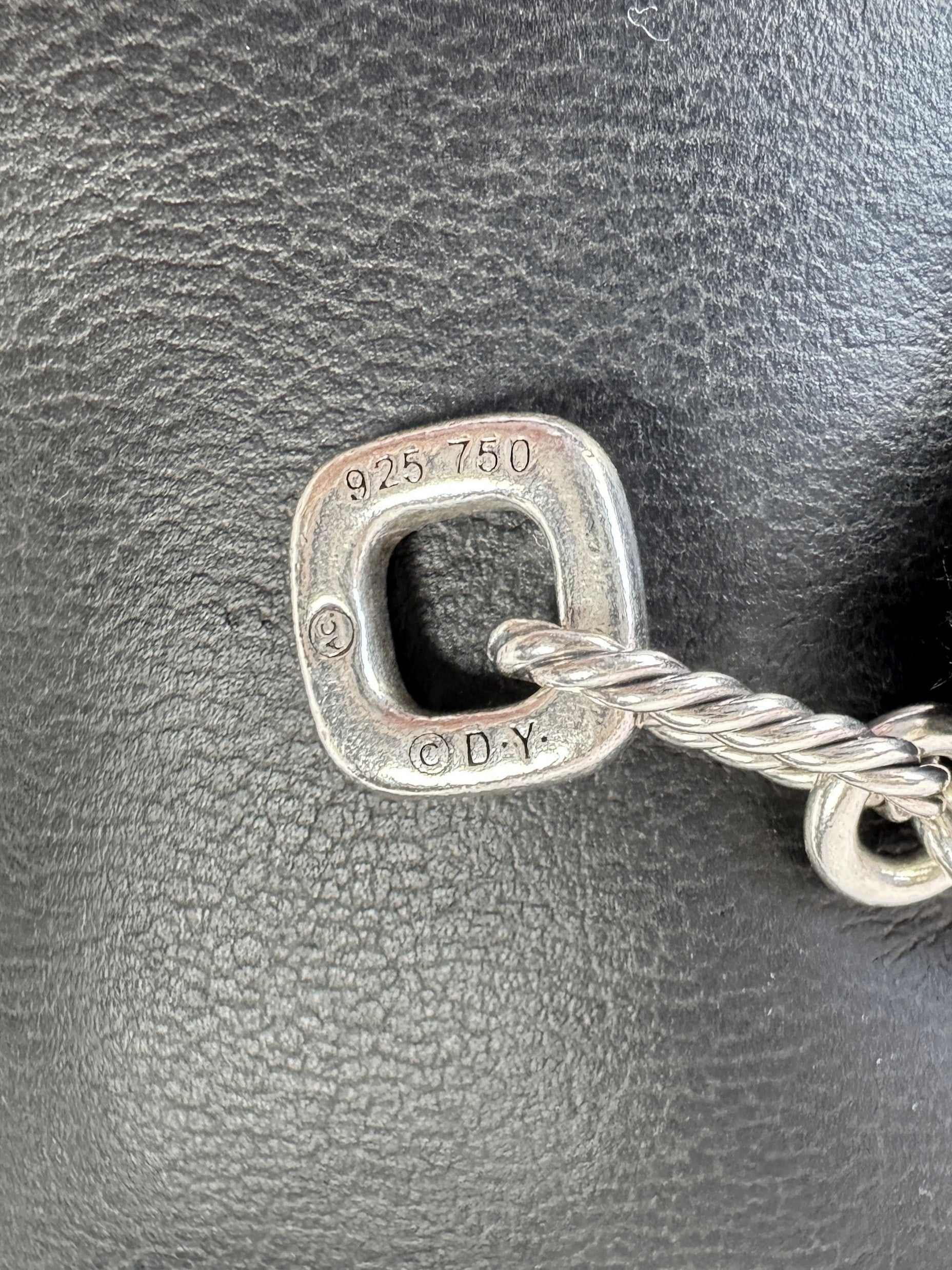 David Yurman sterling silver Figaro chain bracelet