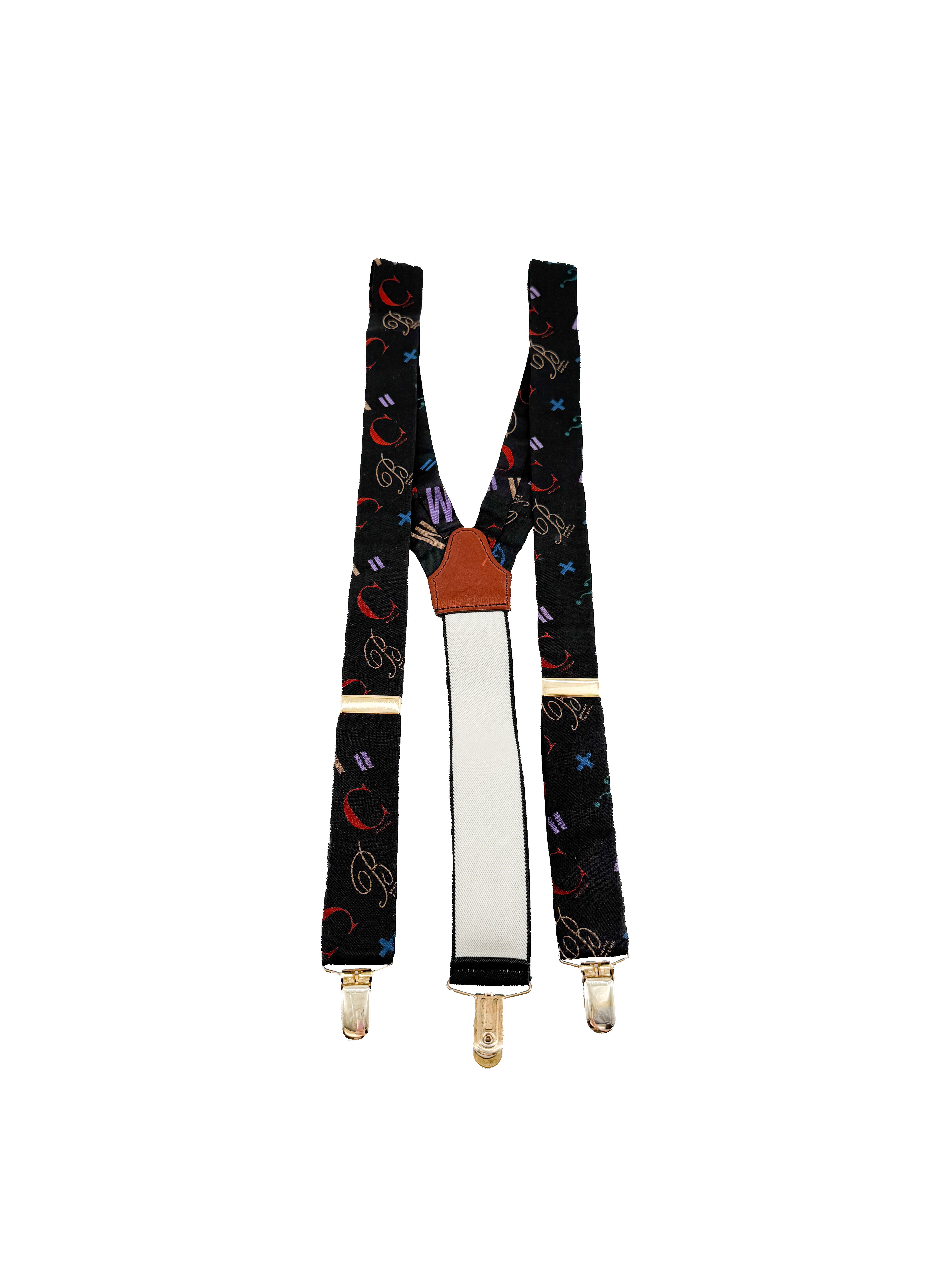 Moschino vintage letter suspenders