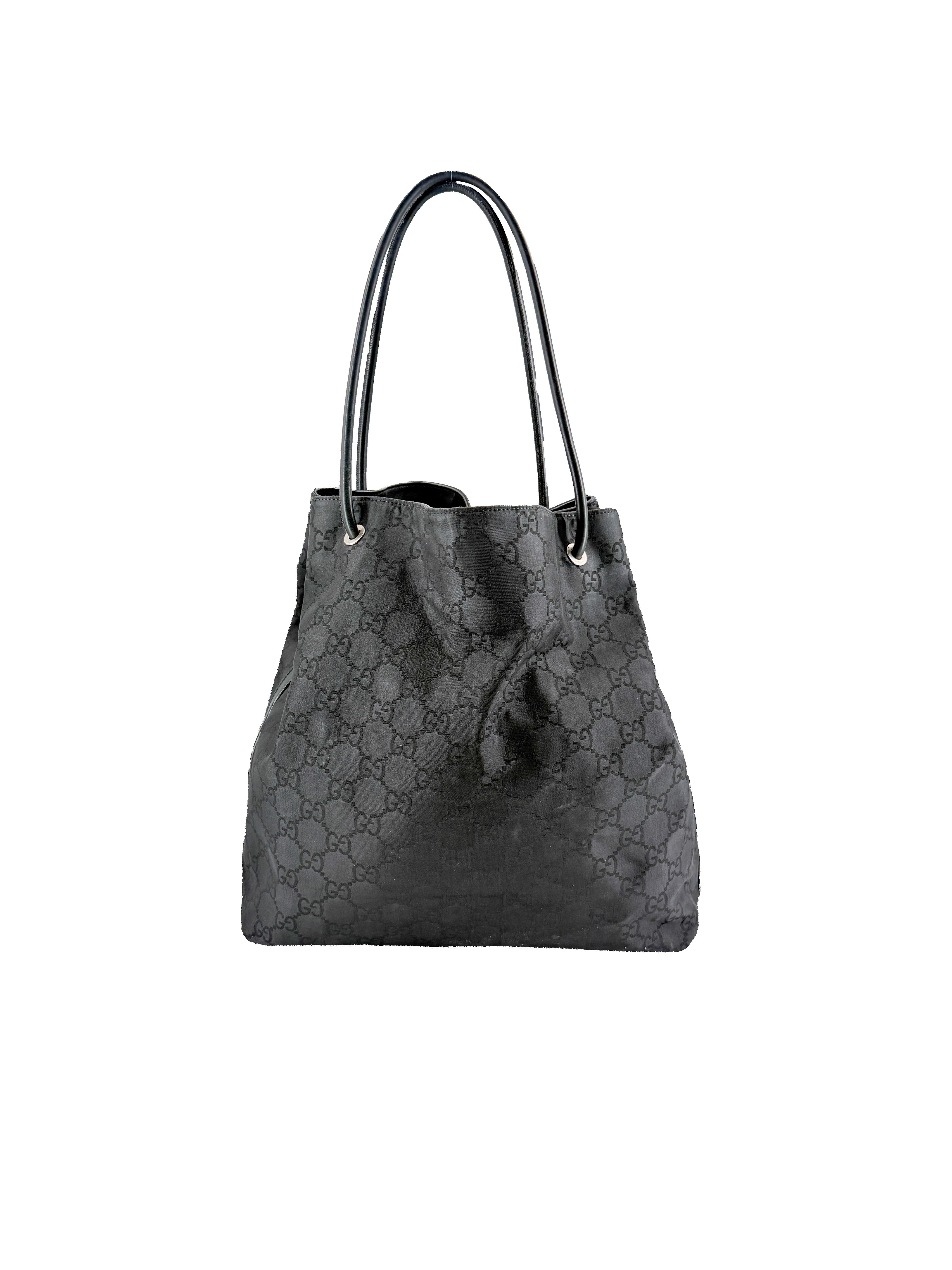 Gucci black GG canvas tote 213317