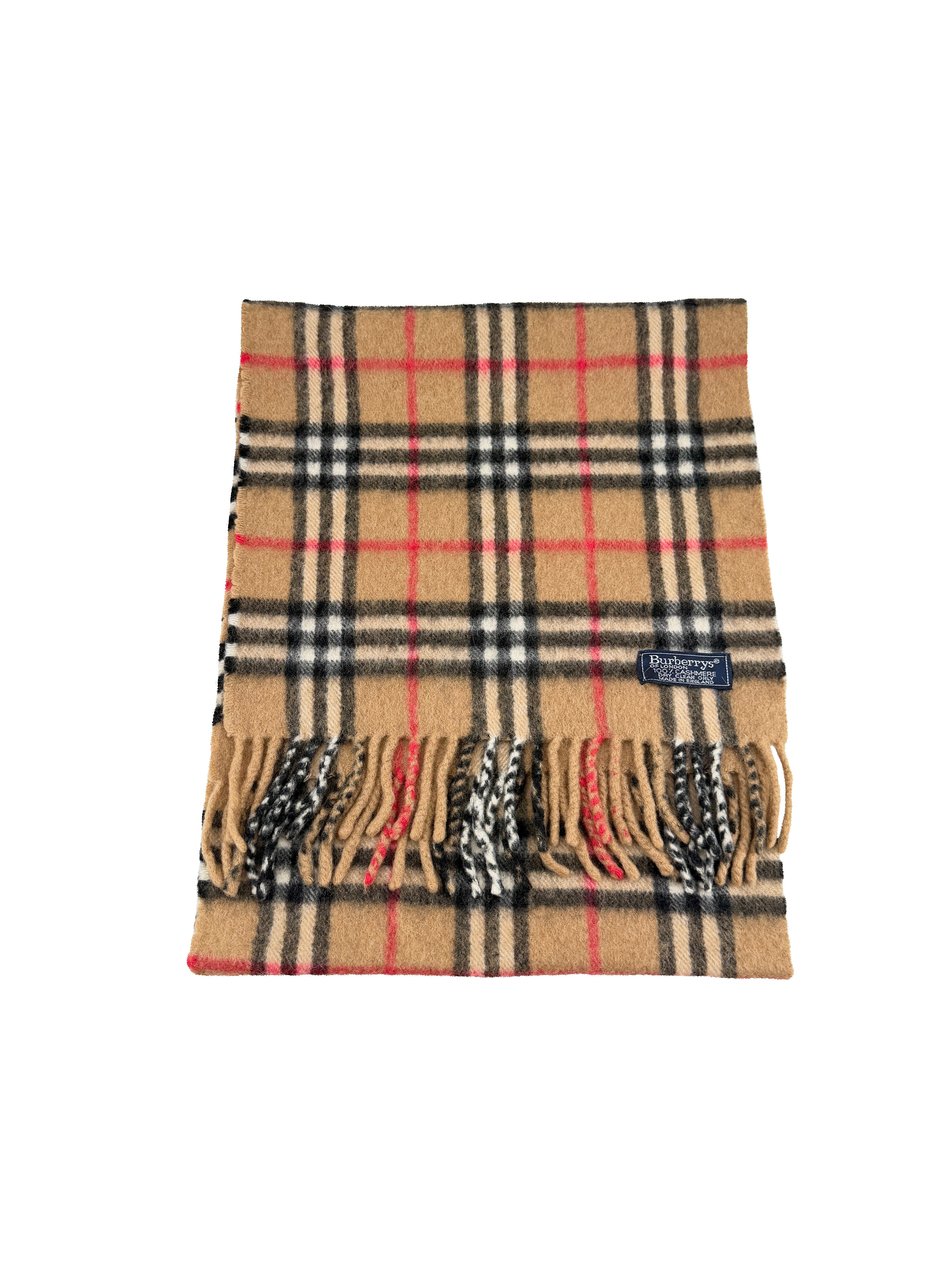 Burberry brown classic plaid cashmere scarf