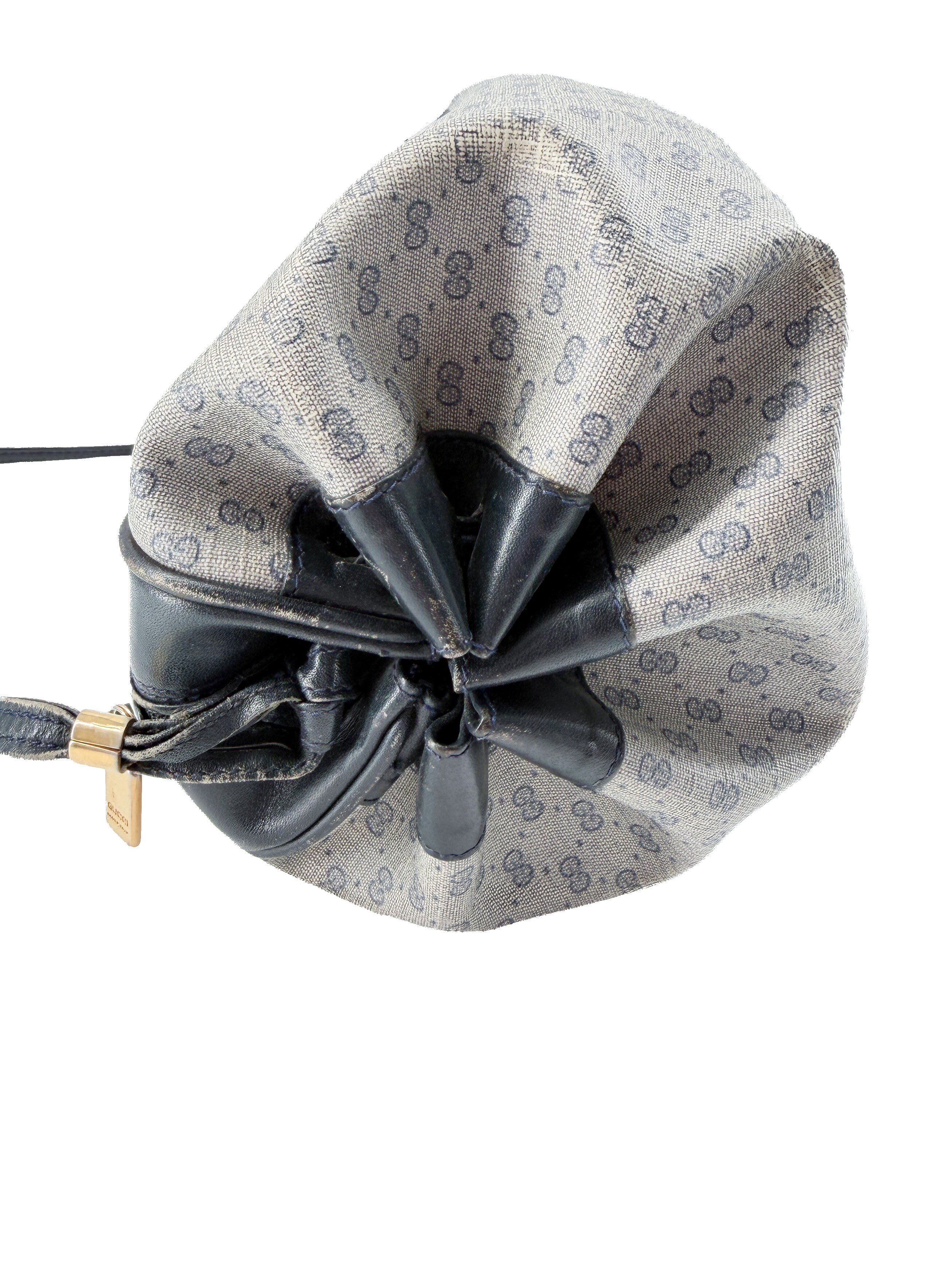 Gucci micro GG navy gray vintage crossbody 007-115-5770