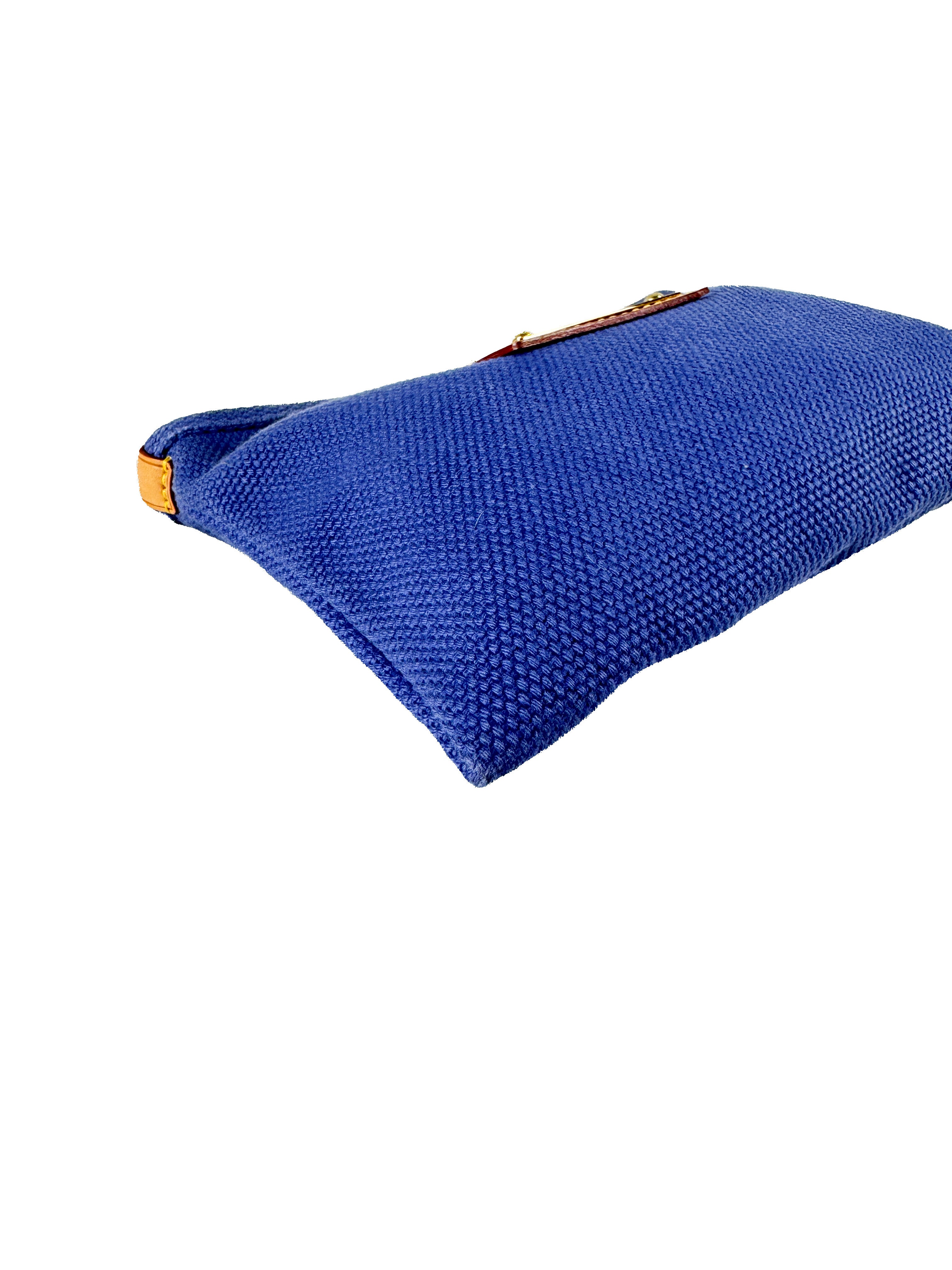 Louis Vuitton blue canvas Antigua wristlet SP0036