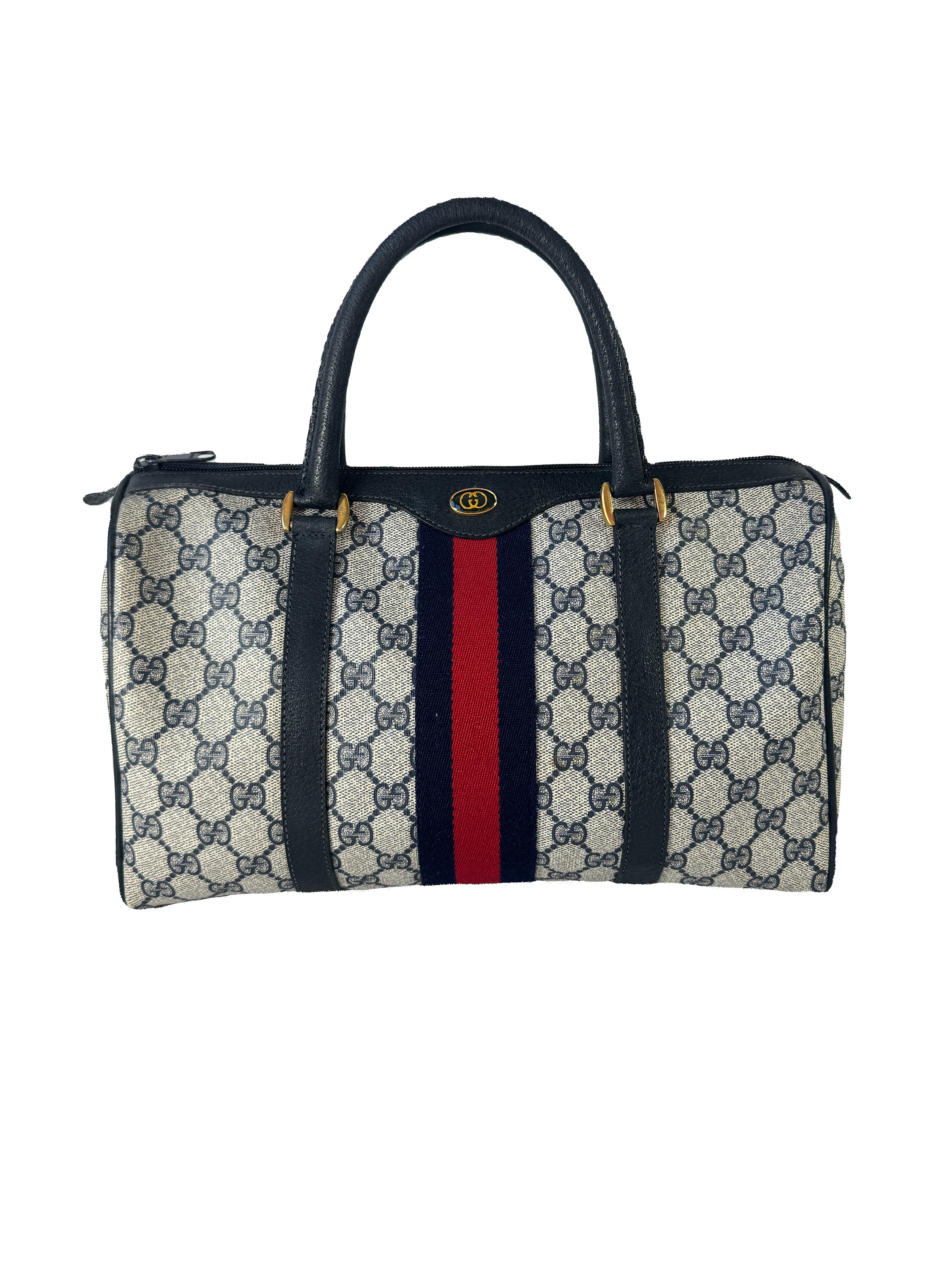 Gucci navy vintage boston bag 39-02-007