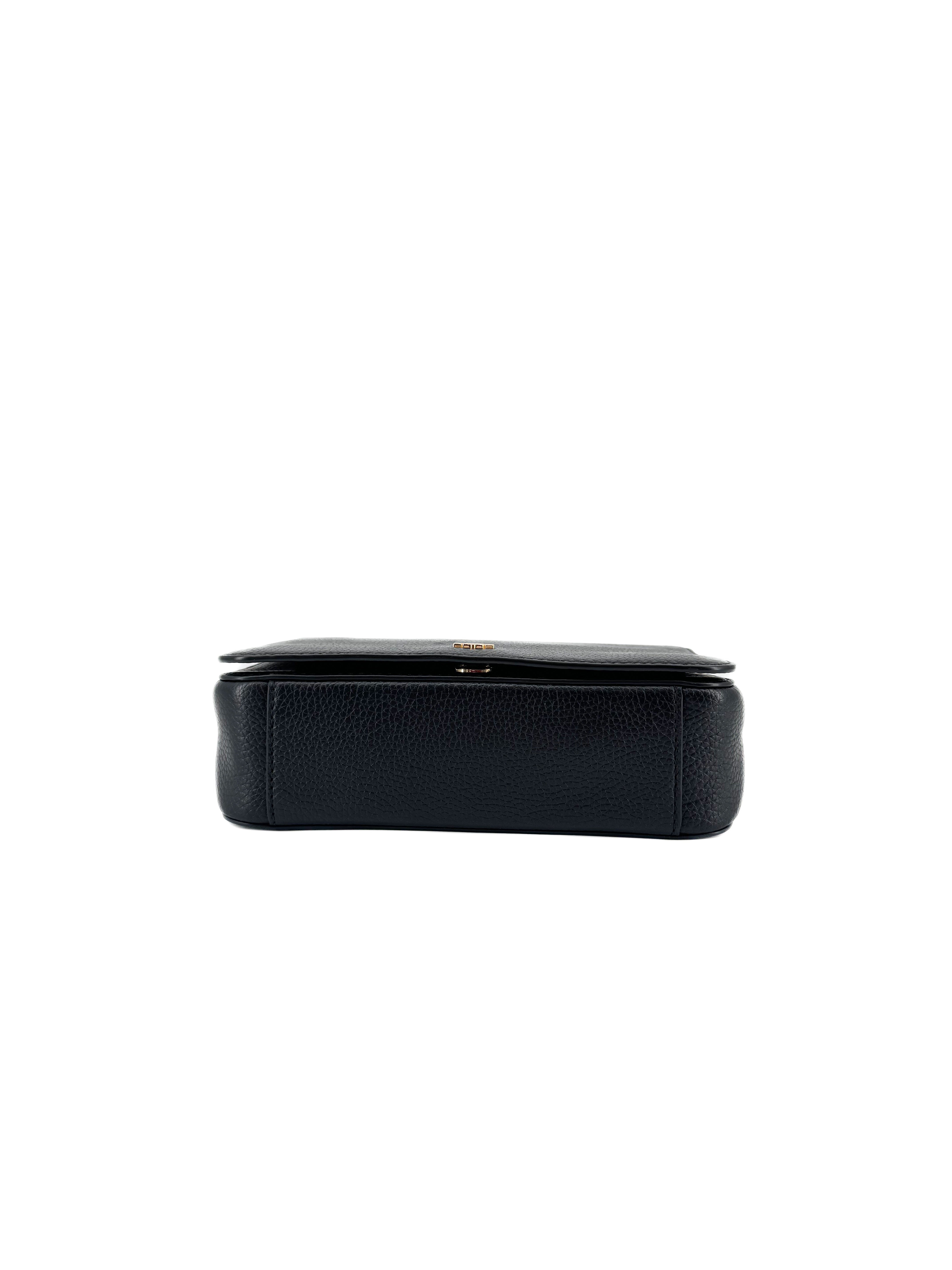 Tory Burch Carter black leather shoulder bag