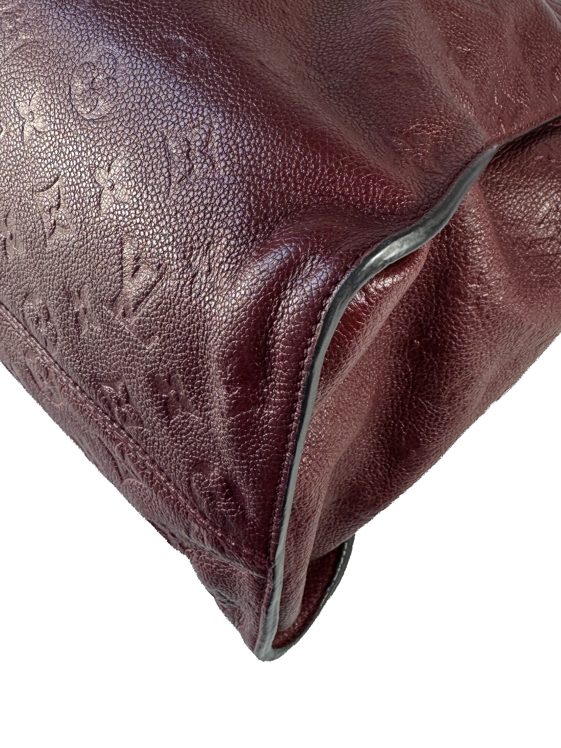 Louis Vuitton burgundy empreinte Lumineuse GM VI0191