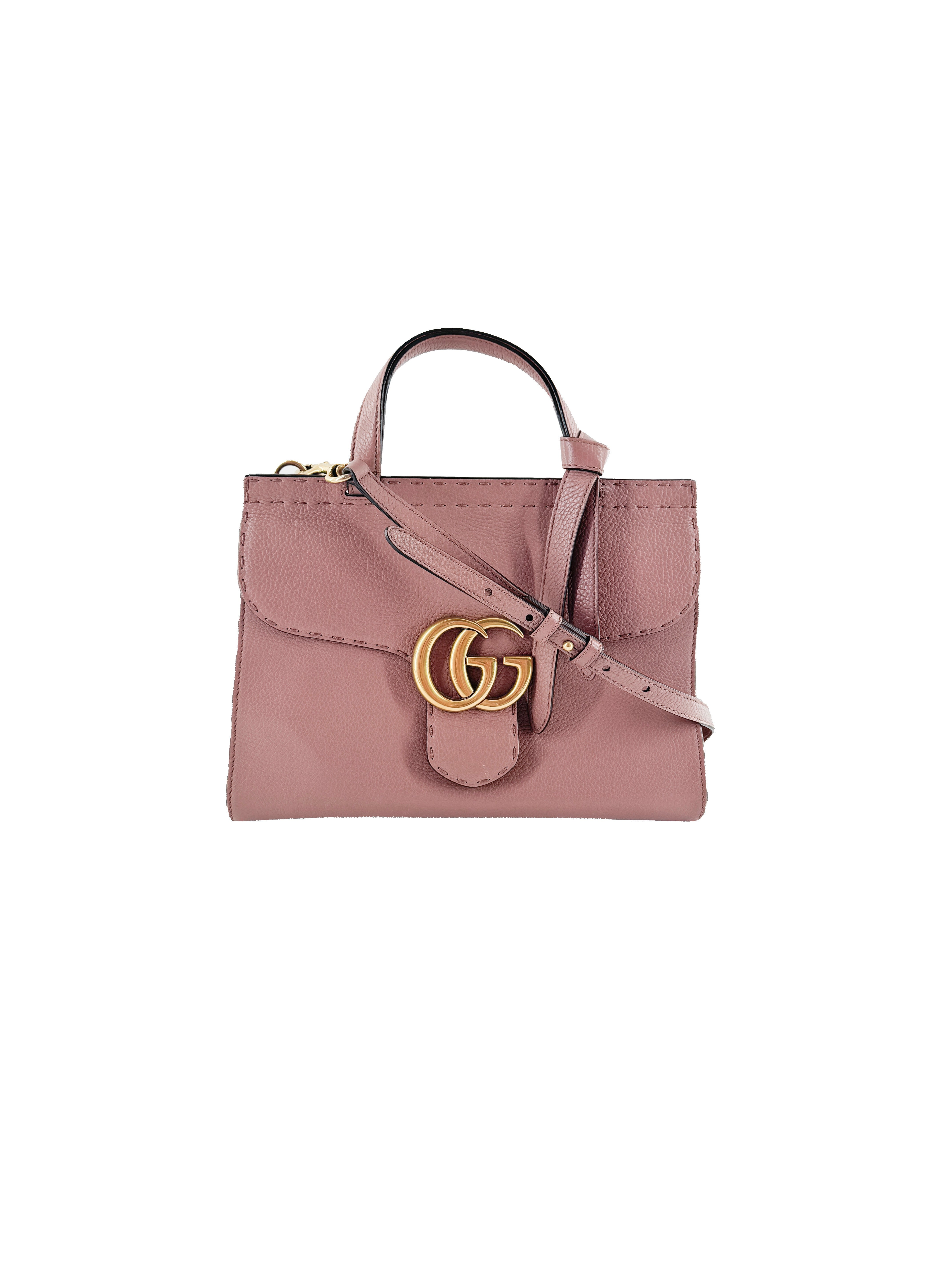 Gucci GG Marmont Top Handle Bag Leather Maueve Small