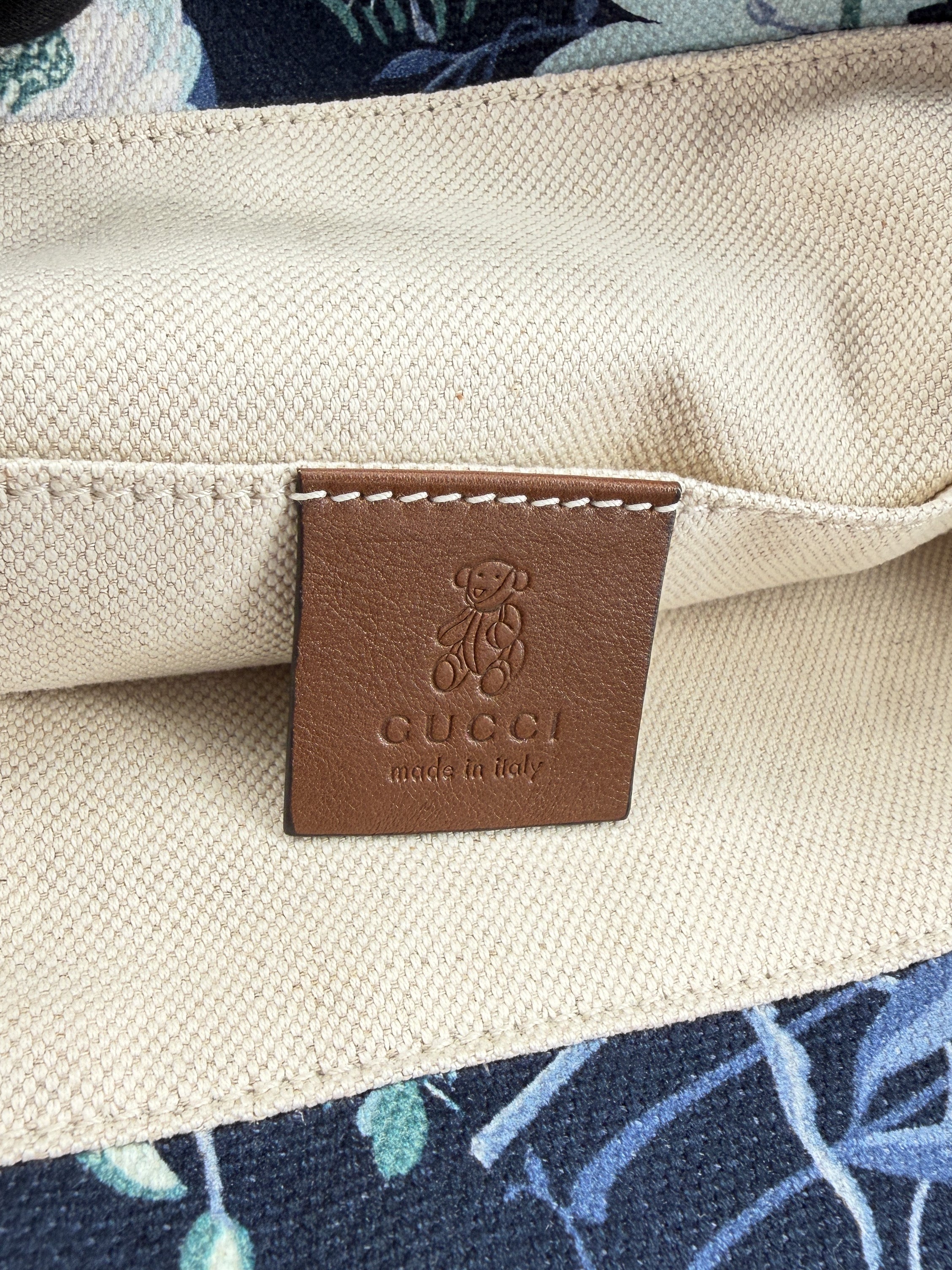 Gucci Kids navy floral tote 284721 493492