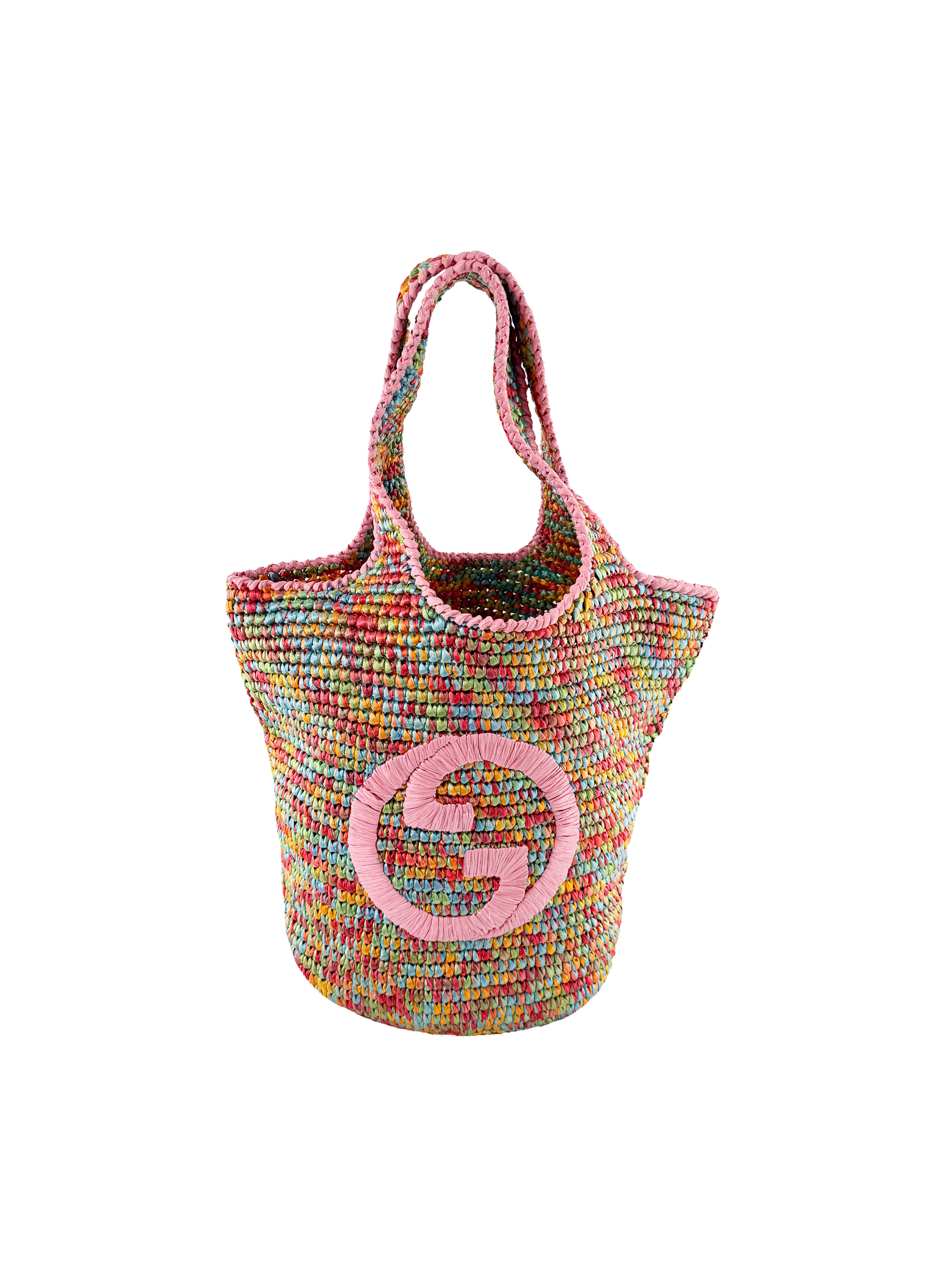Gucci GG multicolor Raffia Blondie tote 746228 520981