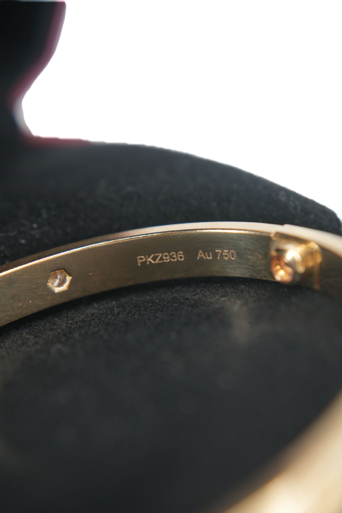 Cartier love 4 diamond 18k yellow gold bracelet size 17 PKZ936