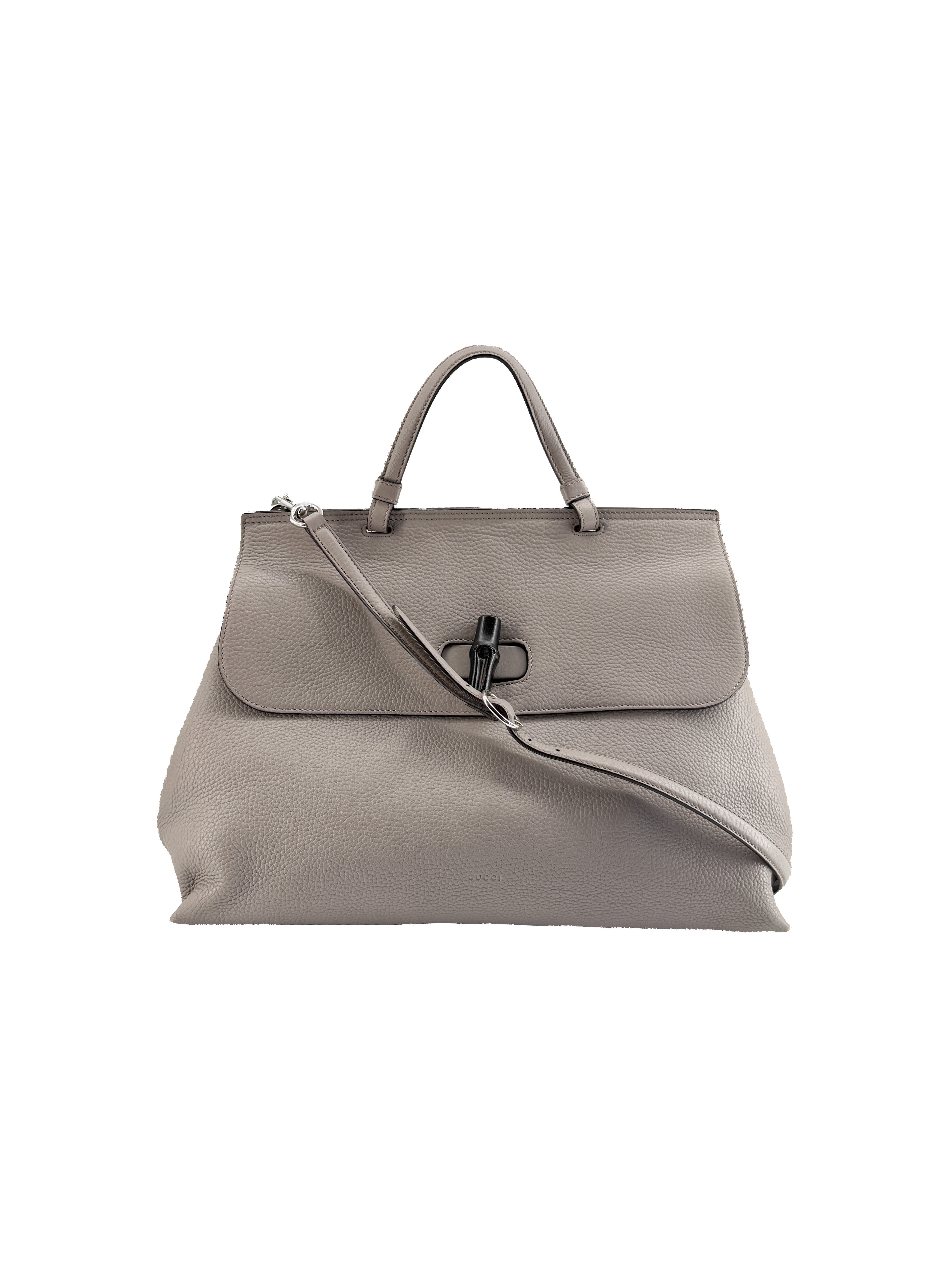 Gucci gray Bamboo daily top handle 370830002123 370830002123
