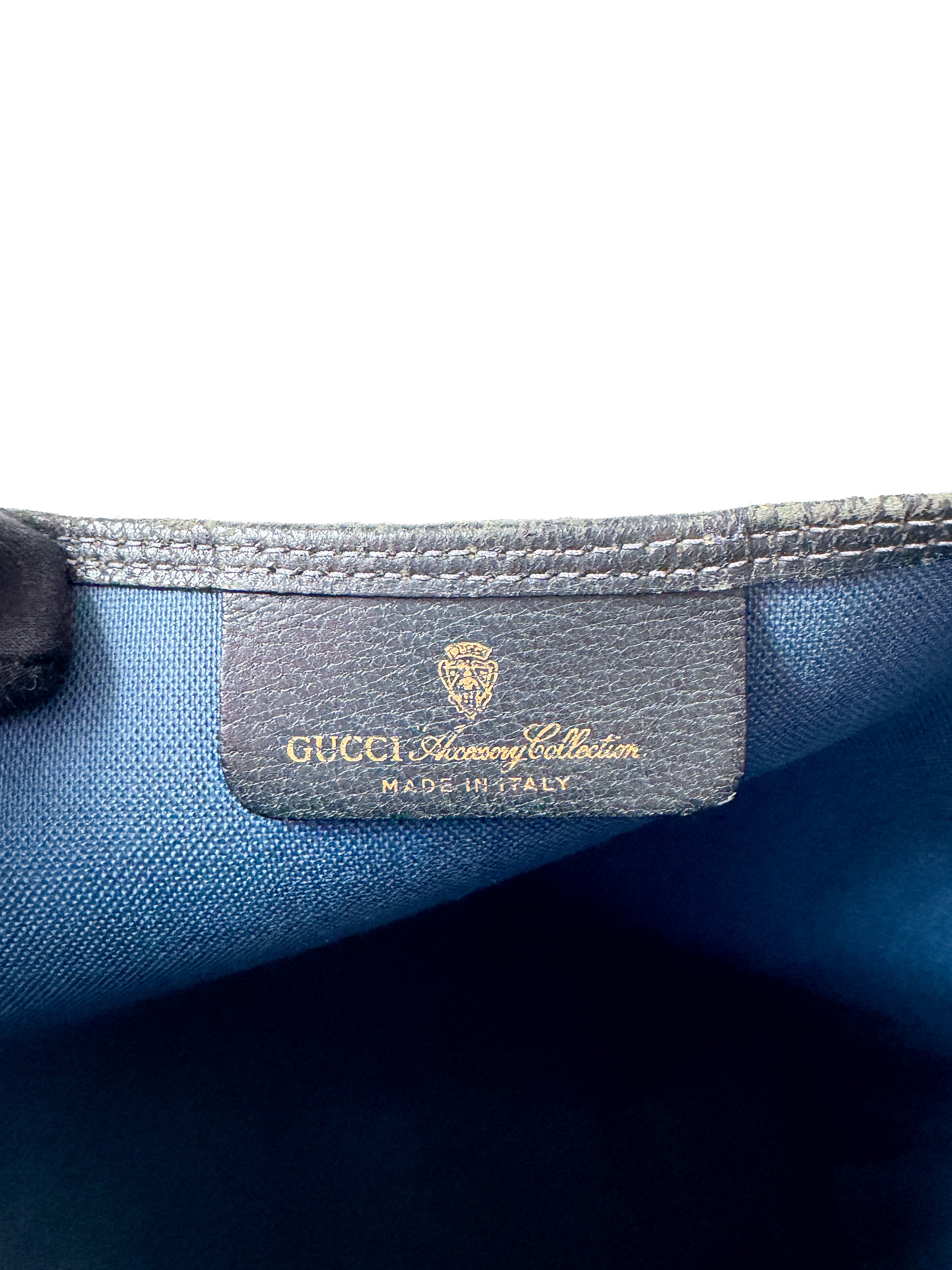 Gucci GG navy sherry line vintage tote 3902003