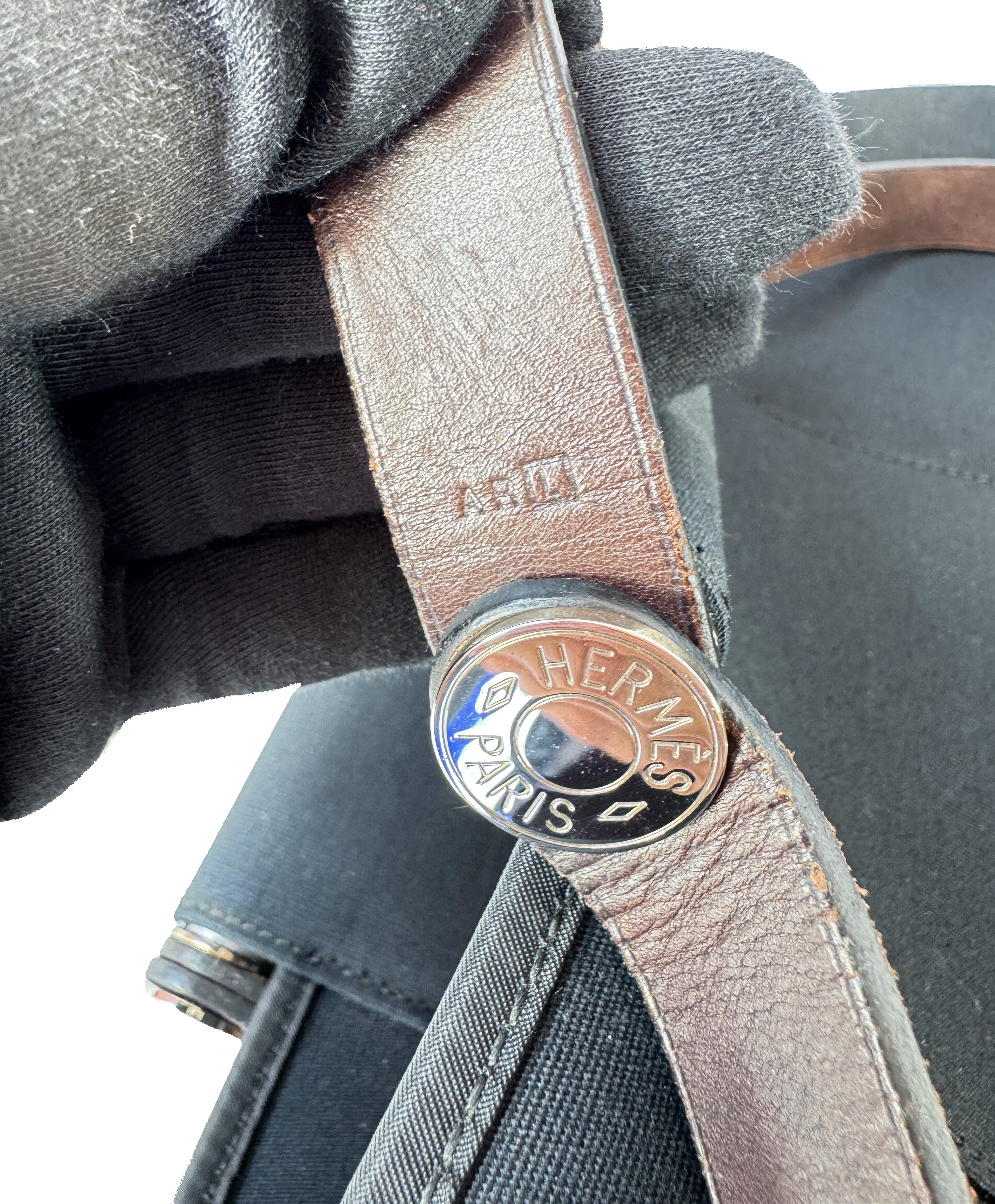 Hermès black Elan Cabag canvas tote 39 (2008)