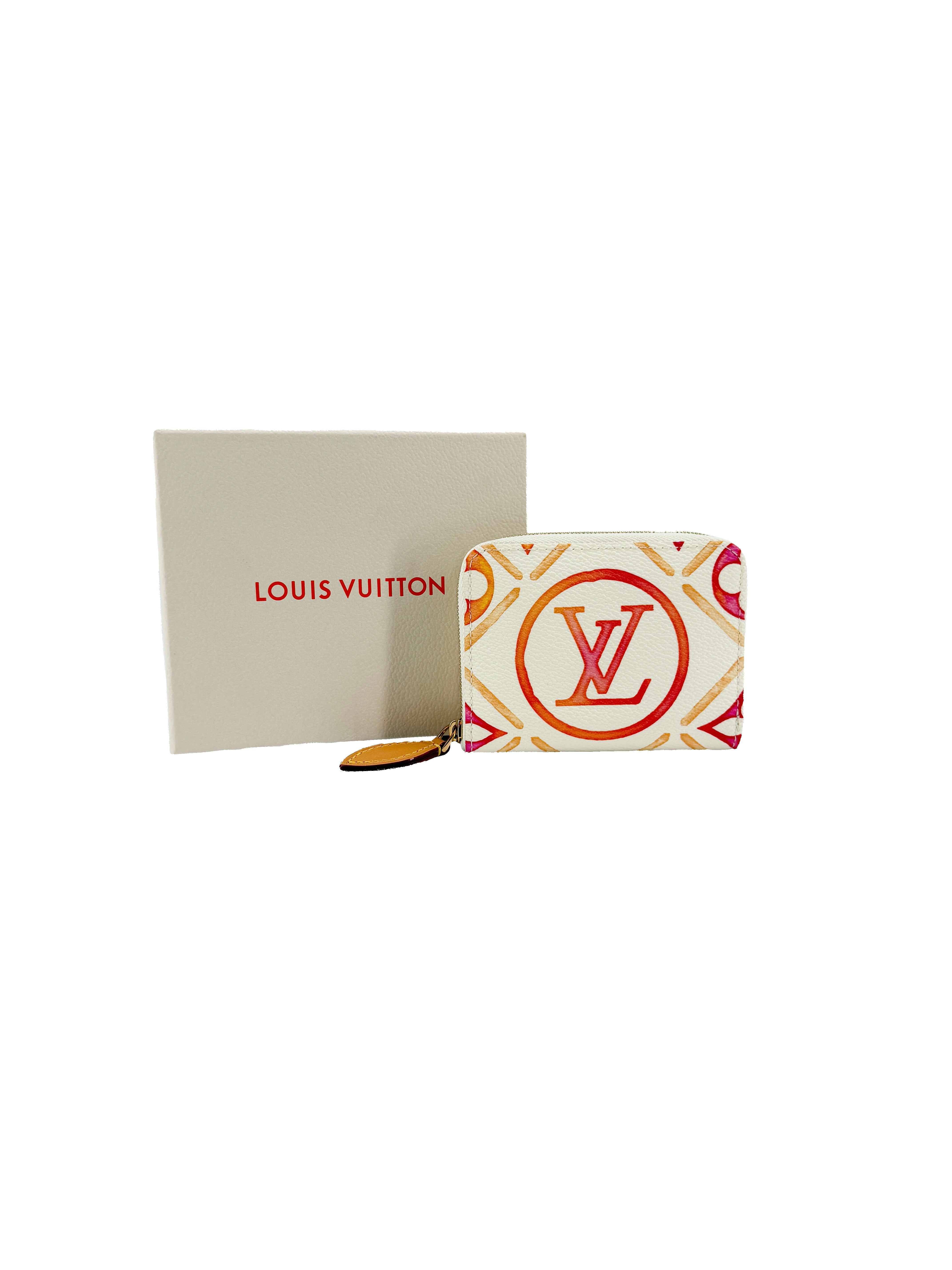 Louis Vuitton monogram Tiles coral zippy coin case NFC