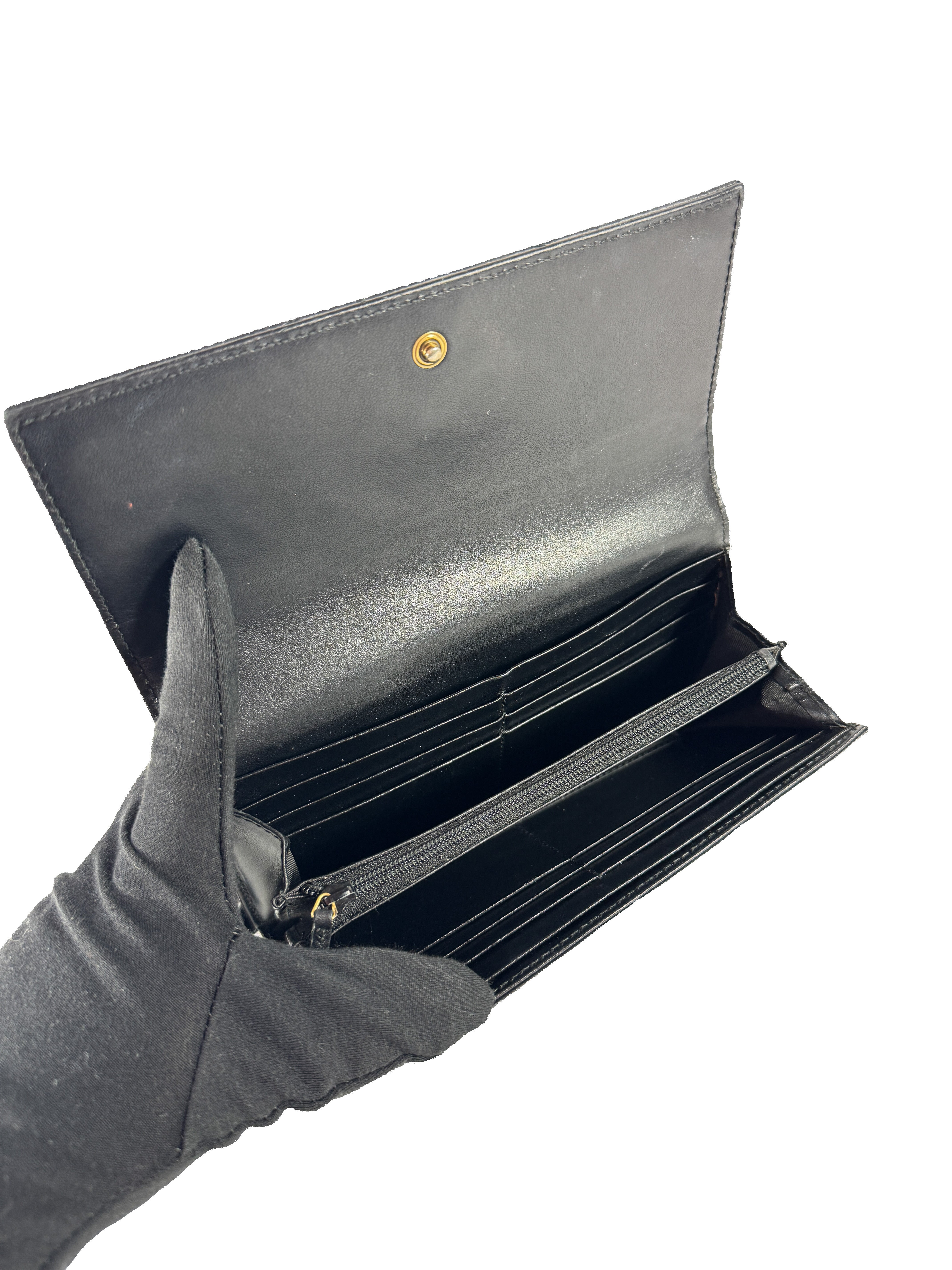 Gucci black leather Continental Marmont wallet 4434361147