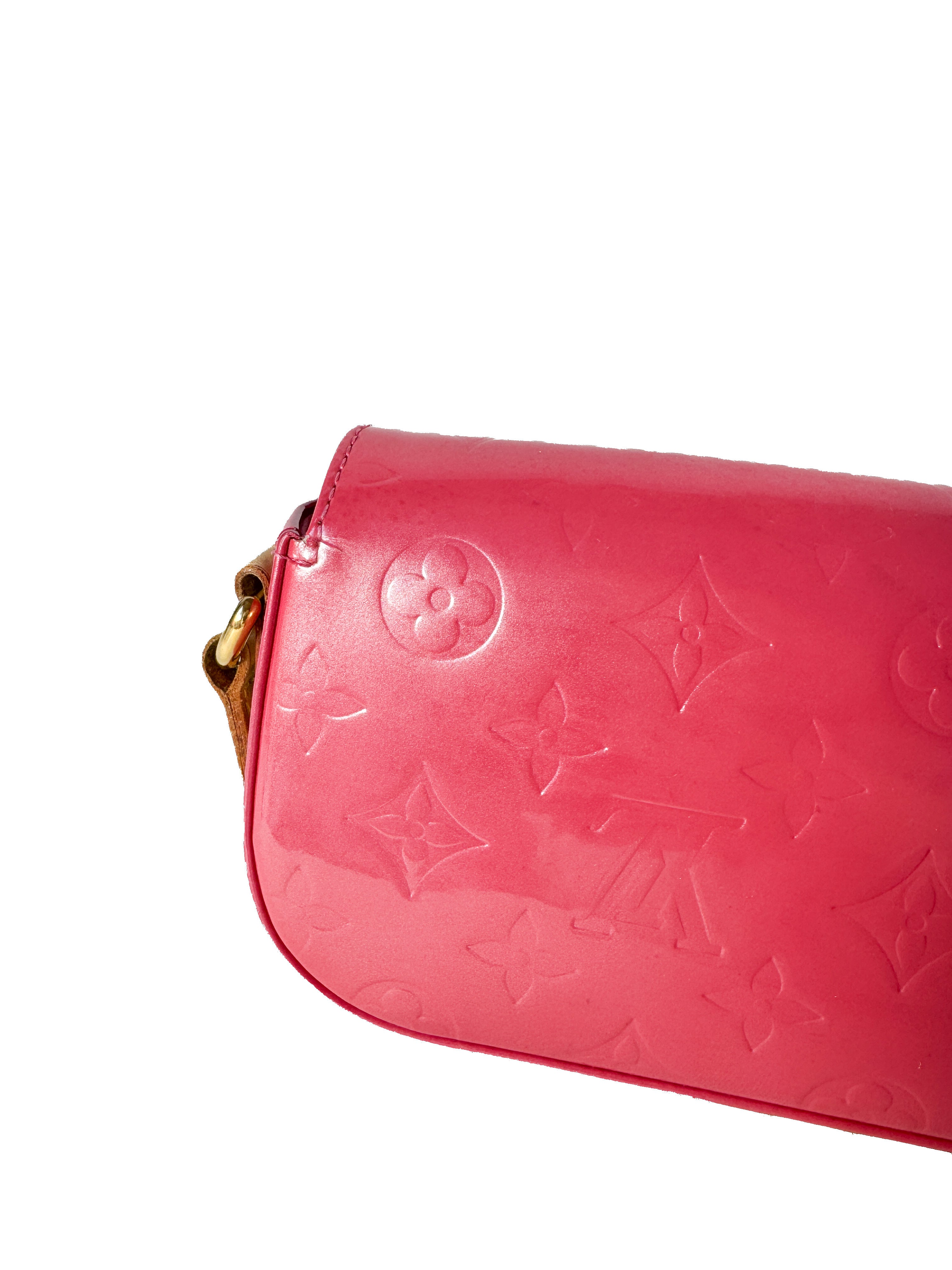 Louis Vuitton fuschia monogram vernis Malibu Street shoulder bag FL1025