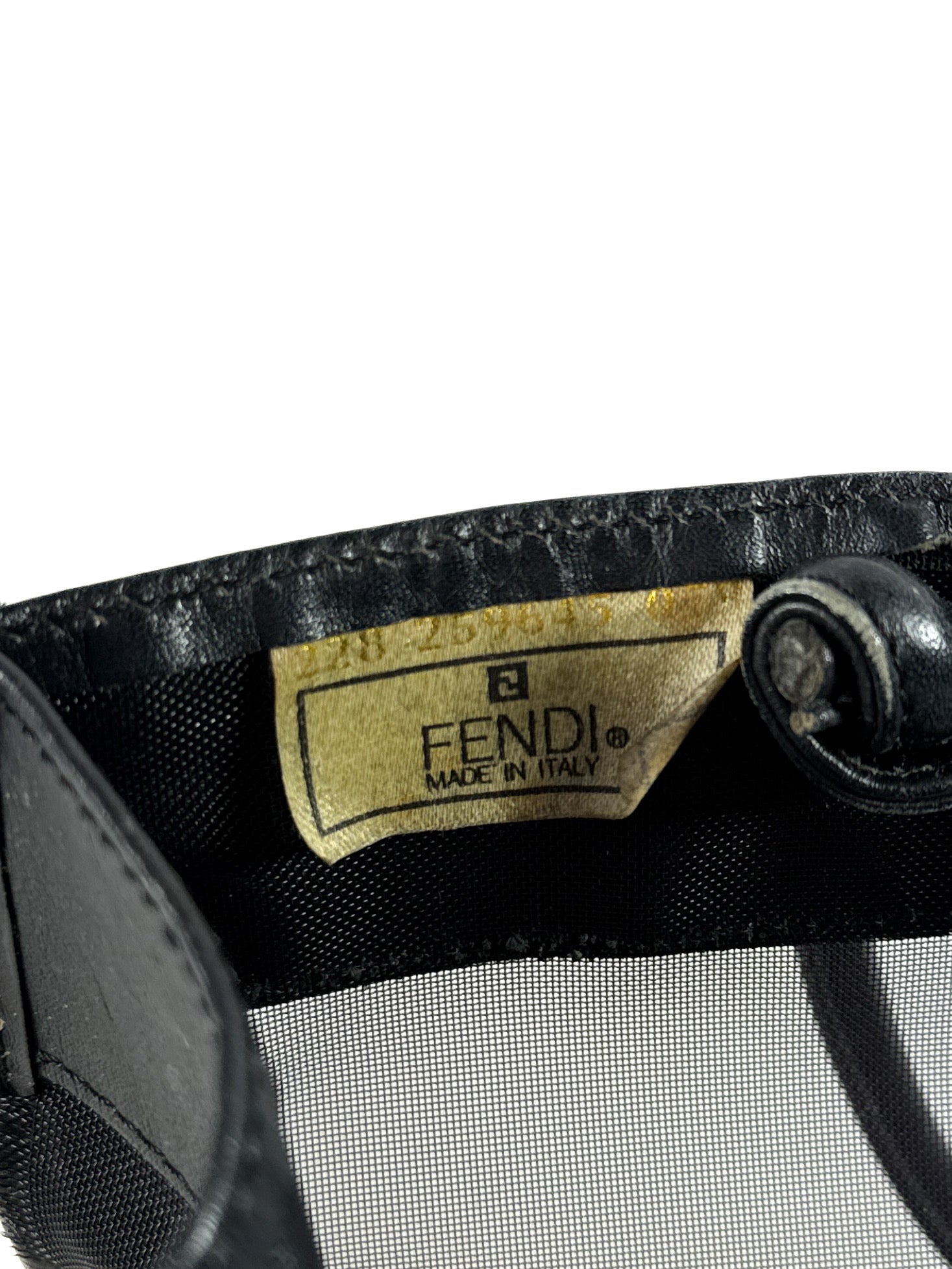 Fendi black vintage leather/mesh tote 228 259645 059