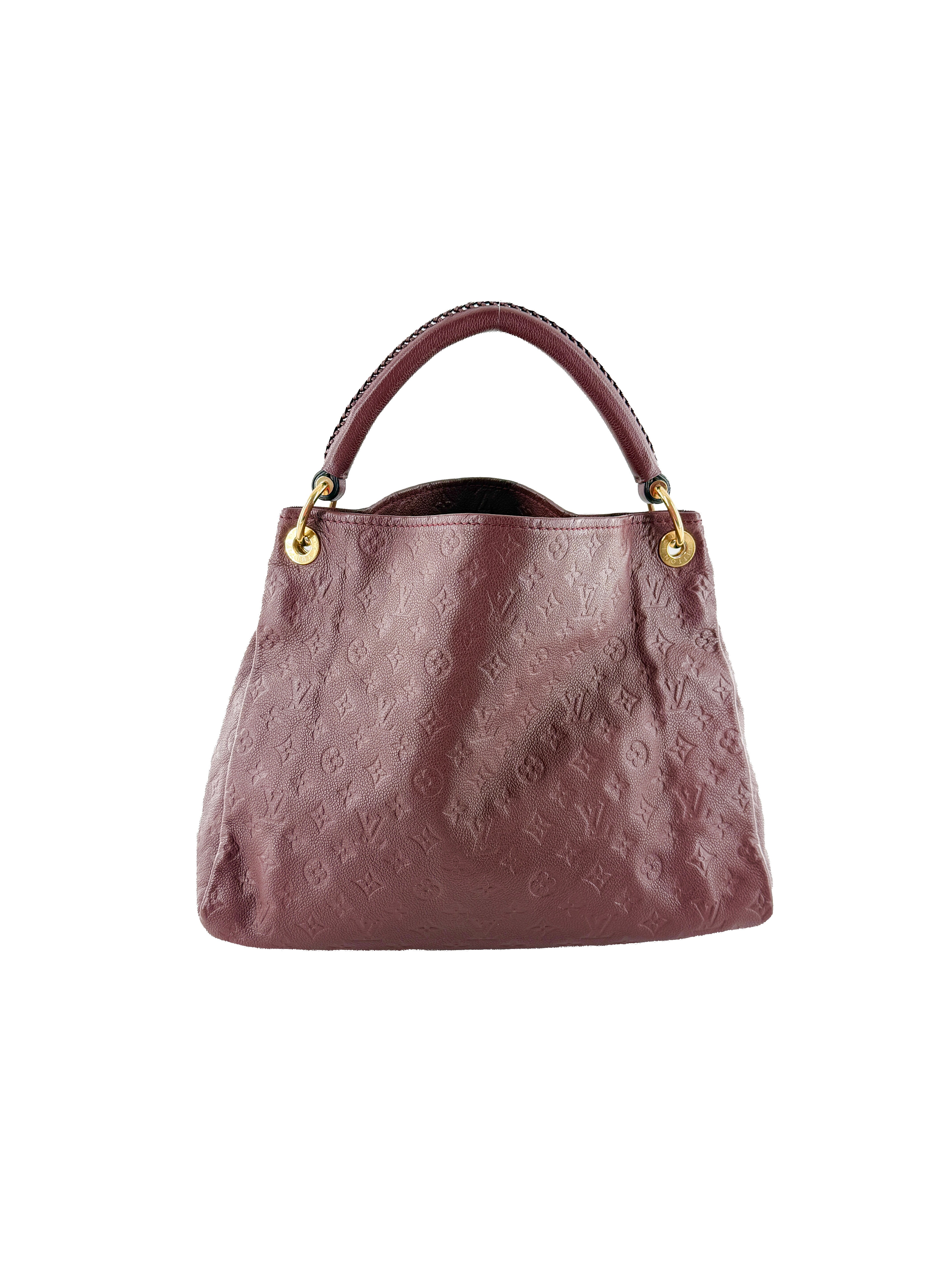 Louis Vuitton monogram empreinte leather dark red Artsy MM TR3151