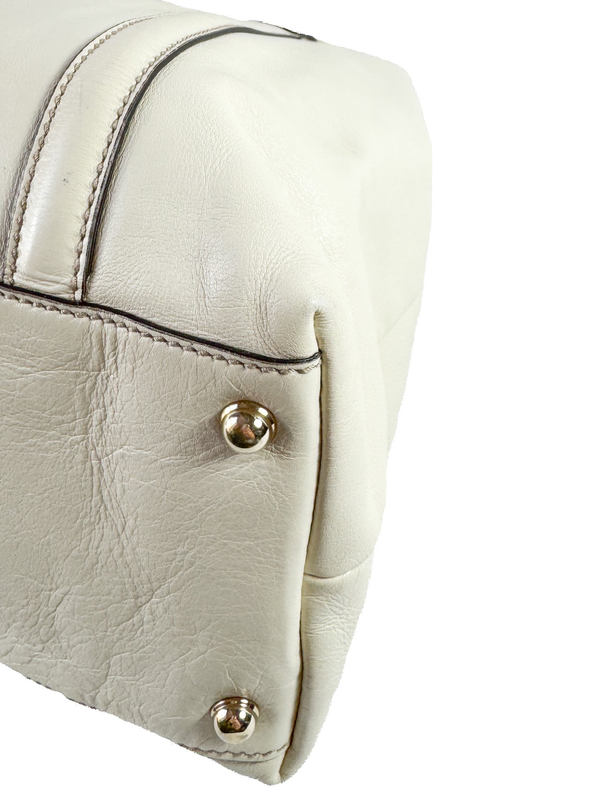 Gucci cream Britt leather shoulder bag 213317 *as is*