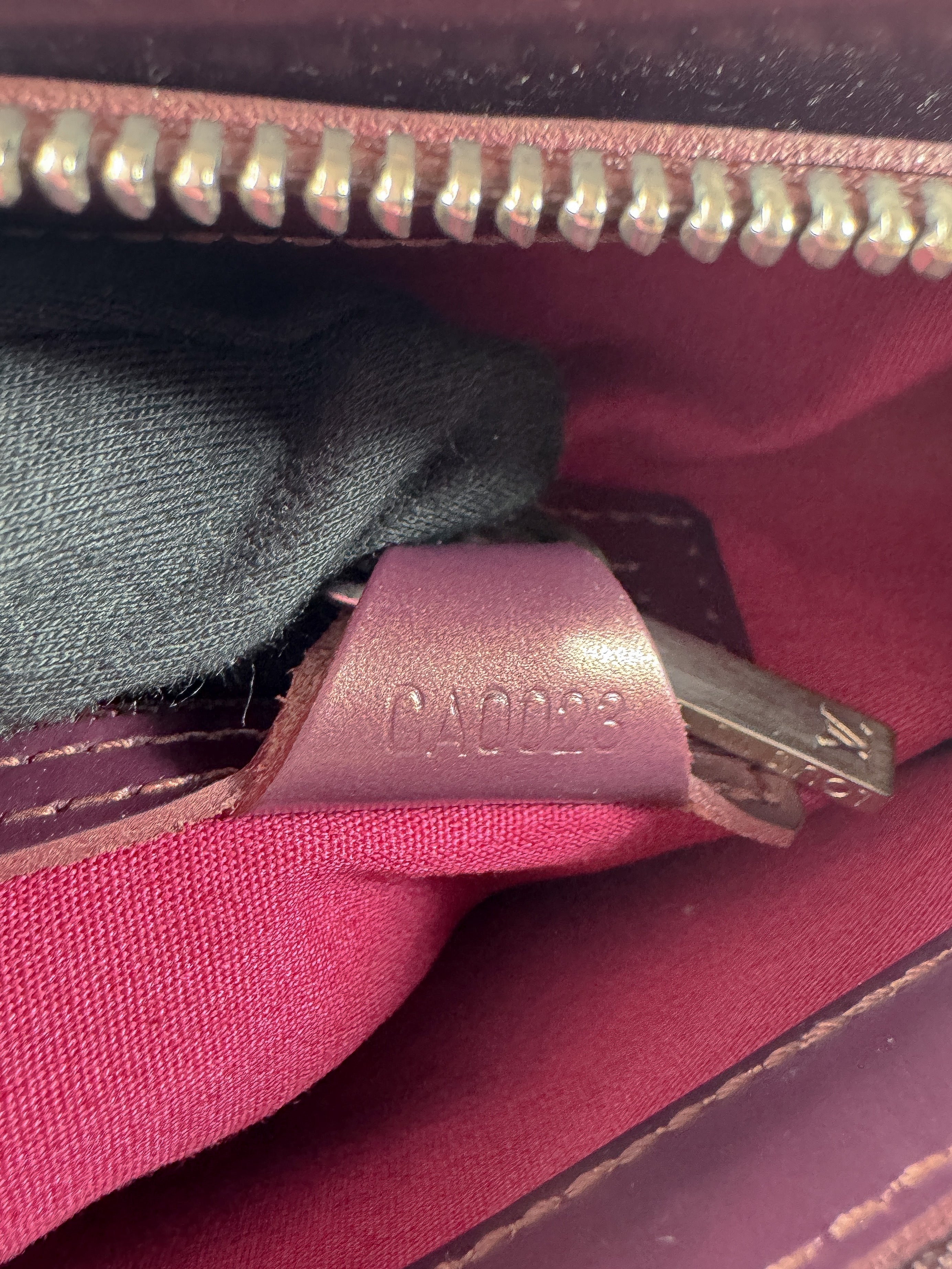 Louis Vuitton purple matte vernis Stockton tote CA0023