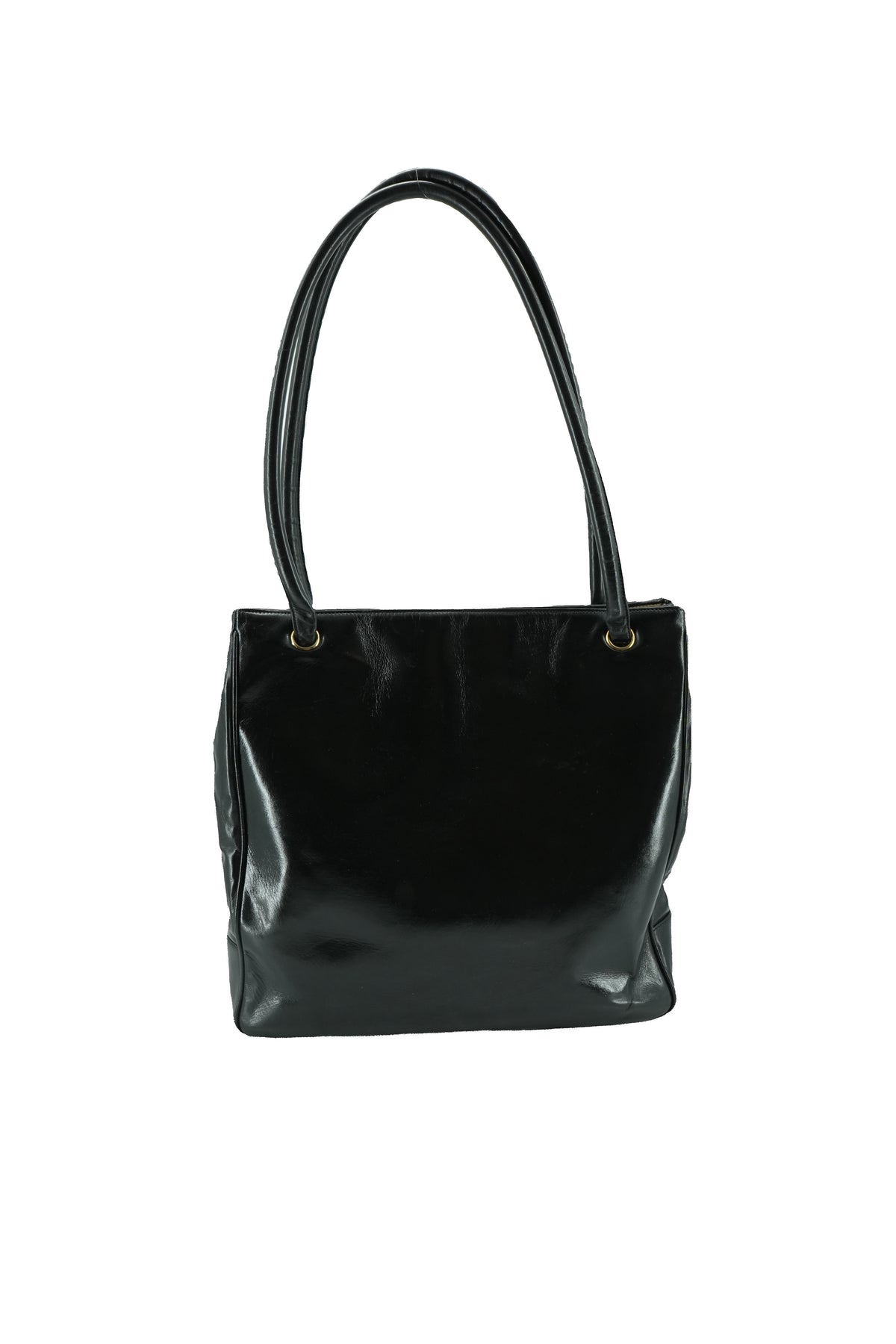 Chanel black leather vintage Timeless tote 1970888
