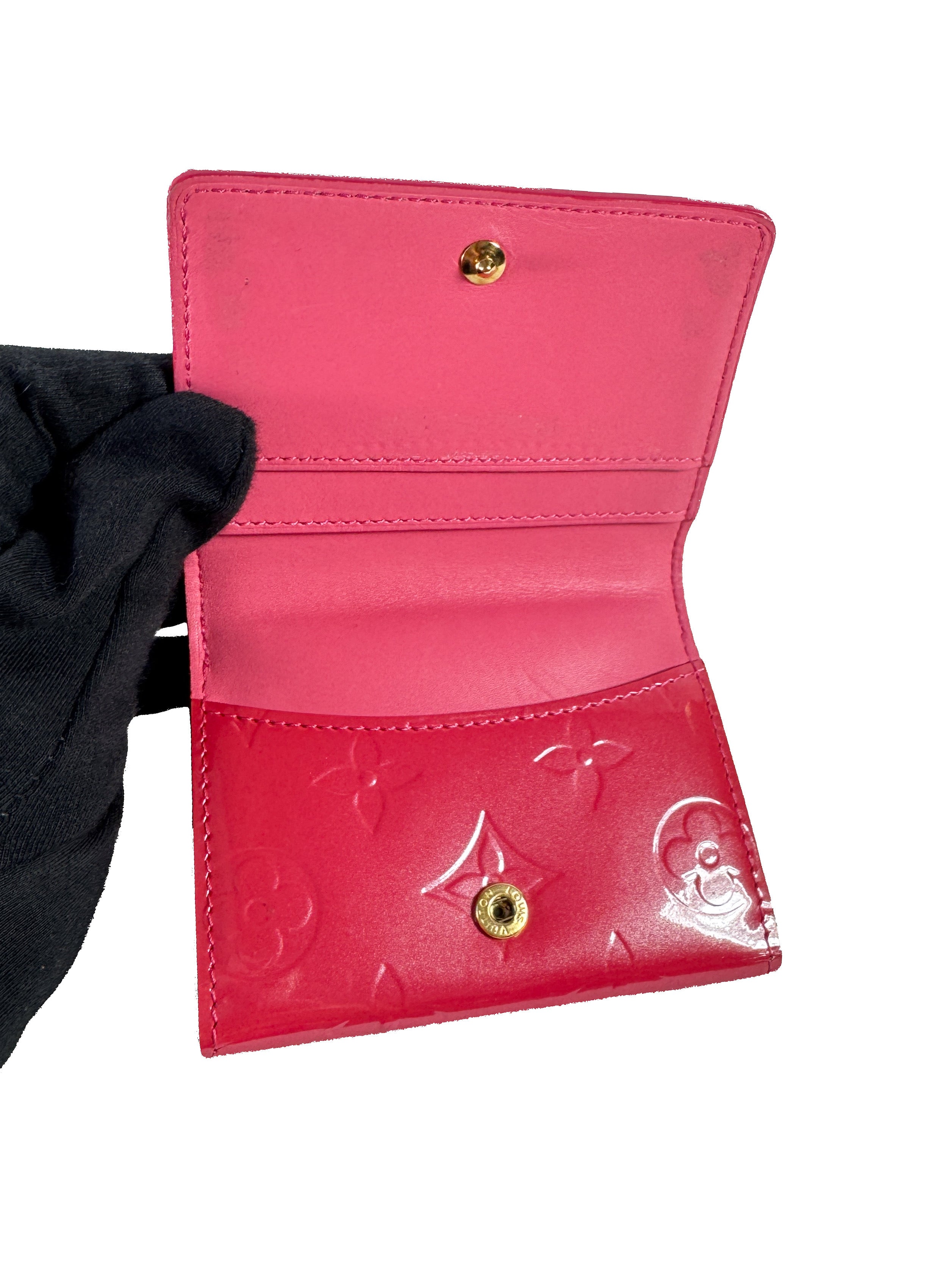 Louis Vuitton vernis Framboise Ludlow wallet SN1015