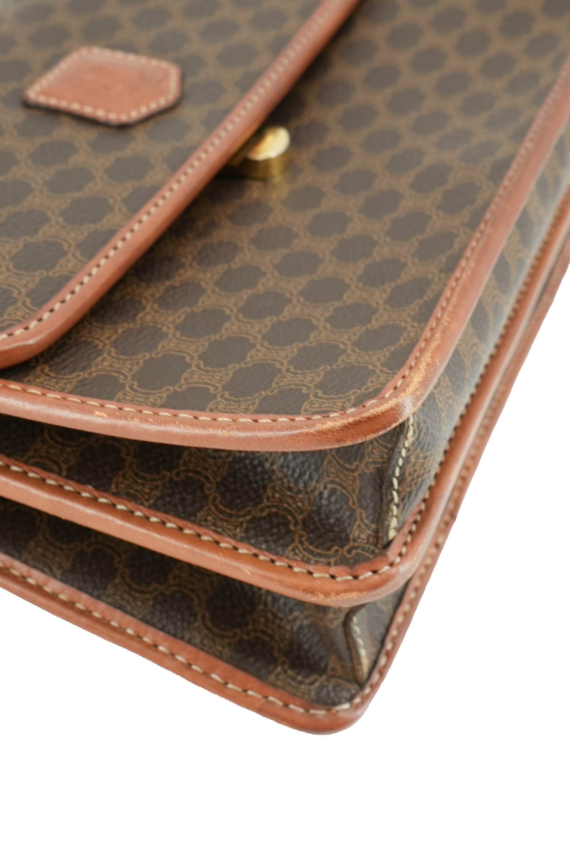 Celine vintage brown macadam wristlet M07