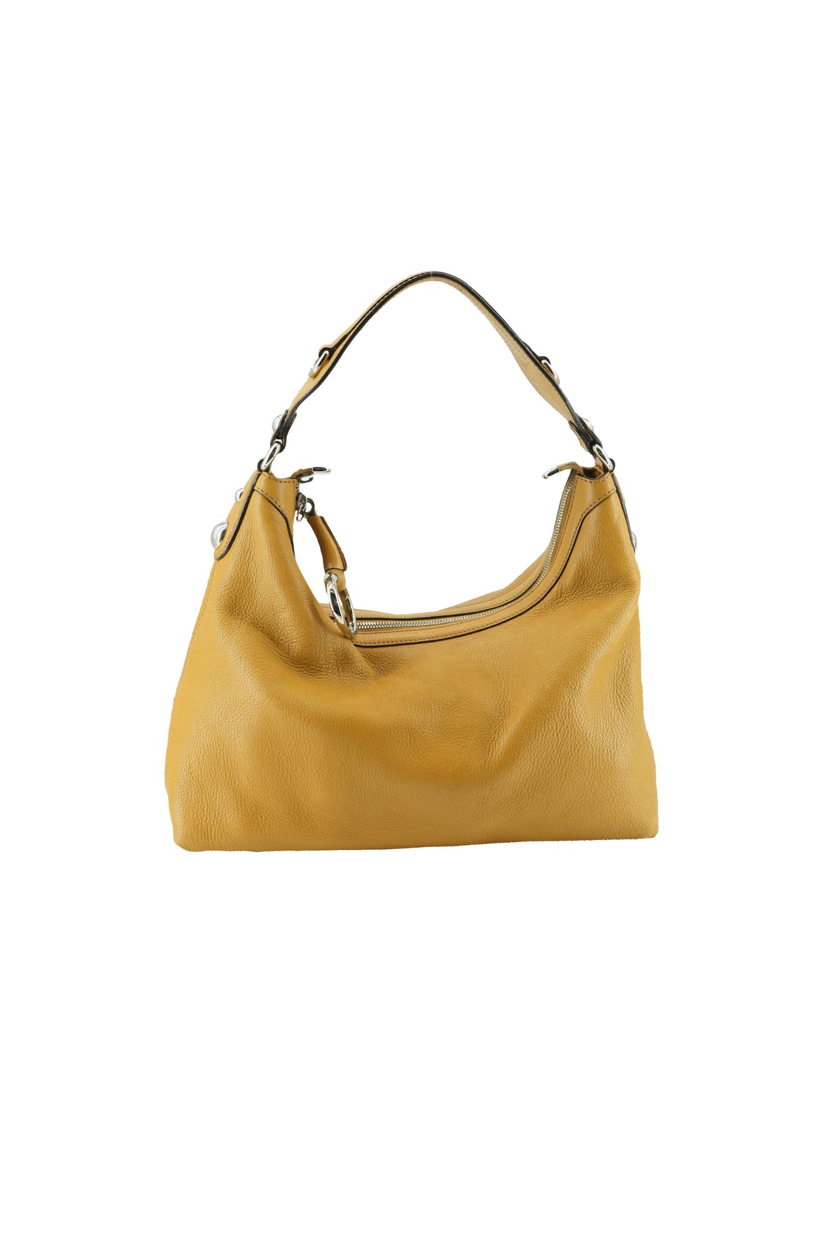 Gucci yellow leather horsebit shoulder bag 232961 001998