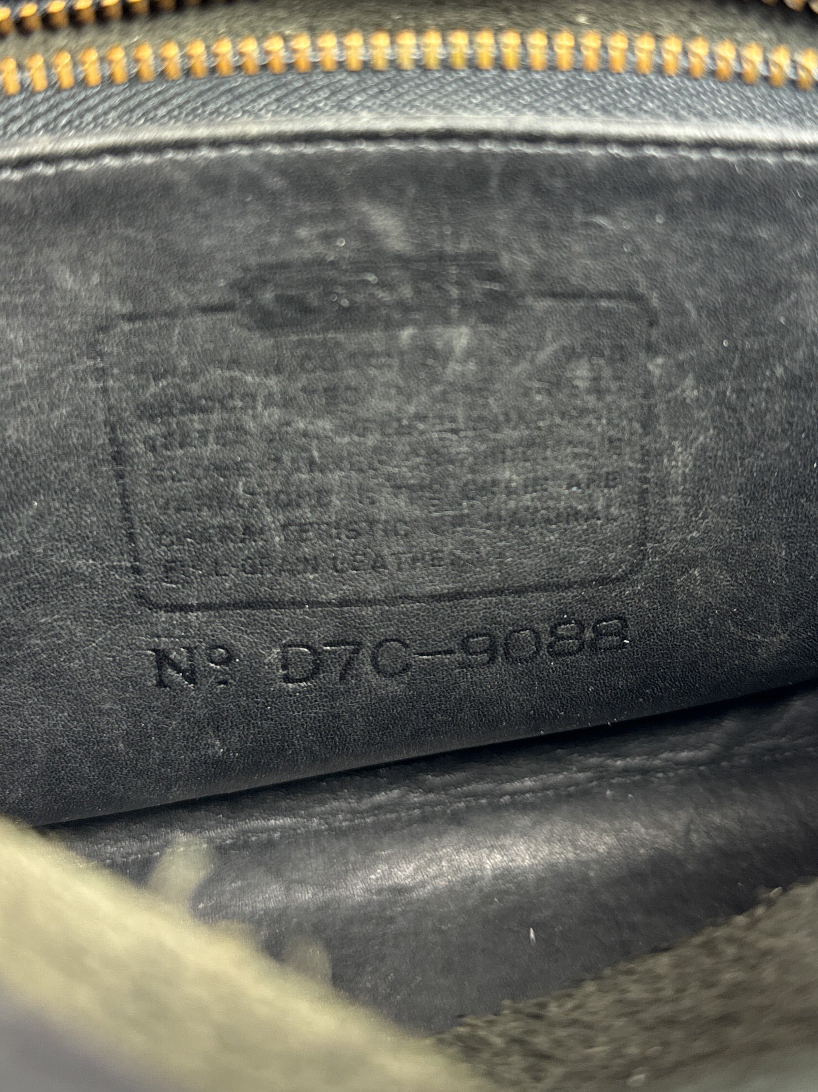 Coach black leather vintage Belmont satchel 9088